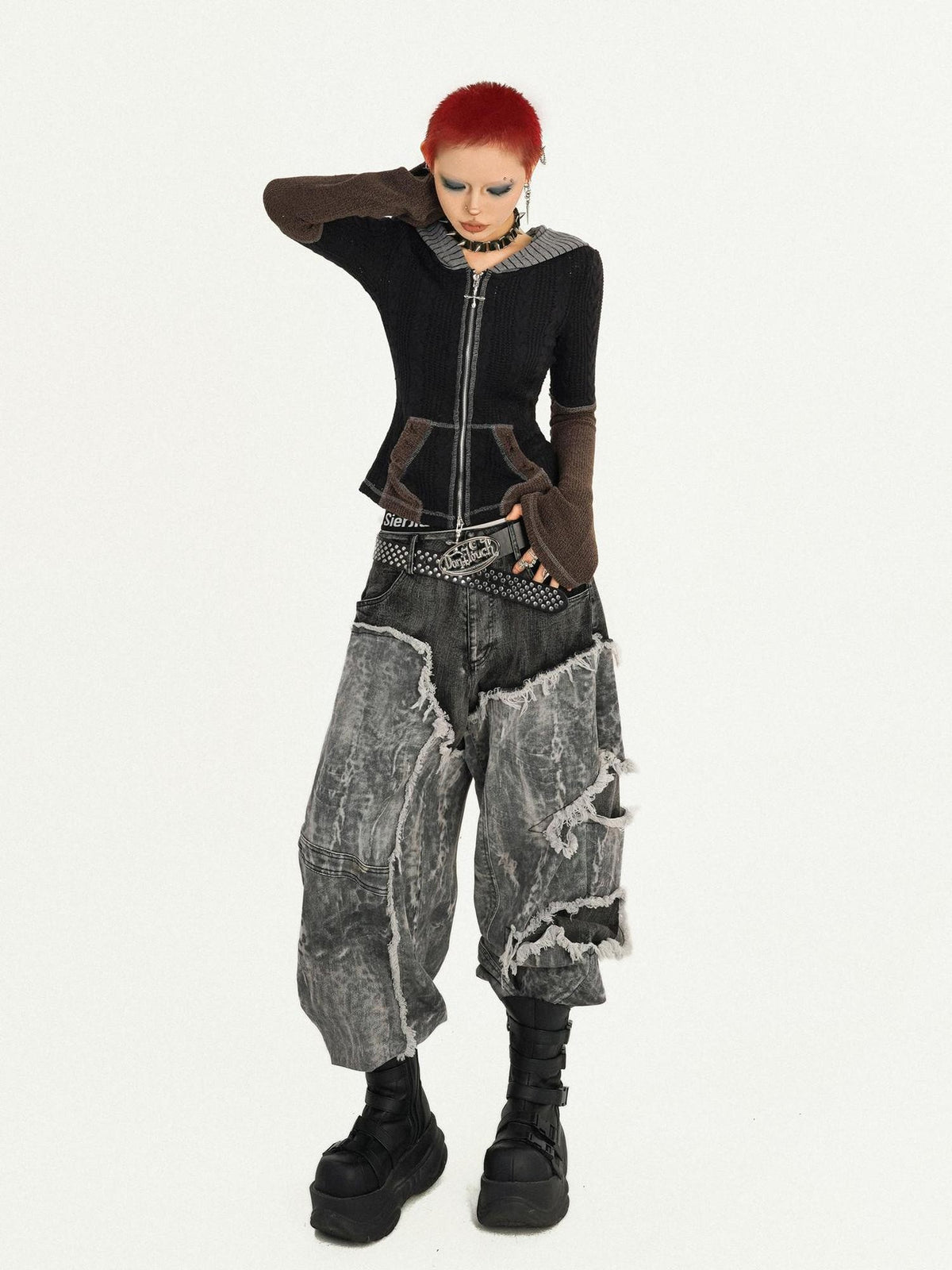 Nico Molly Wasteland Retro Colorblock Hooded Slim Women&