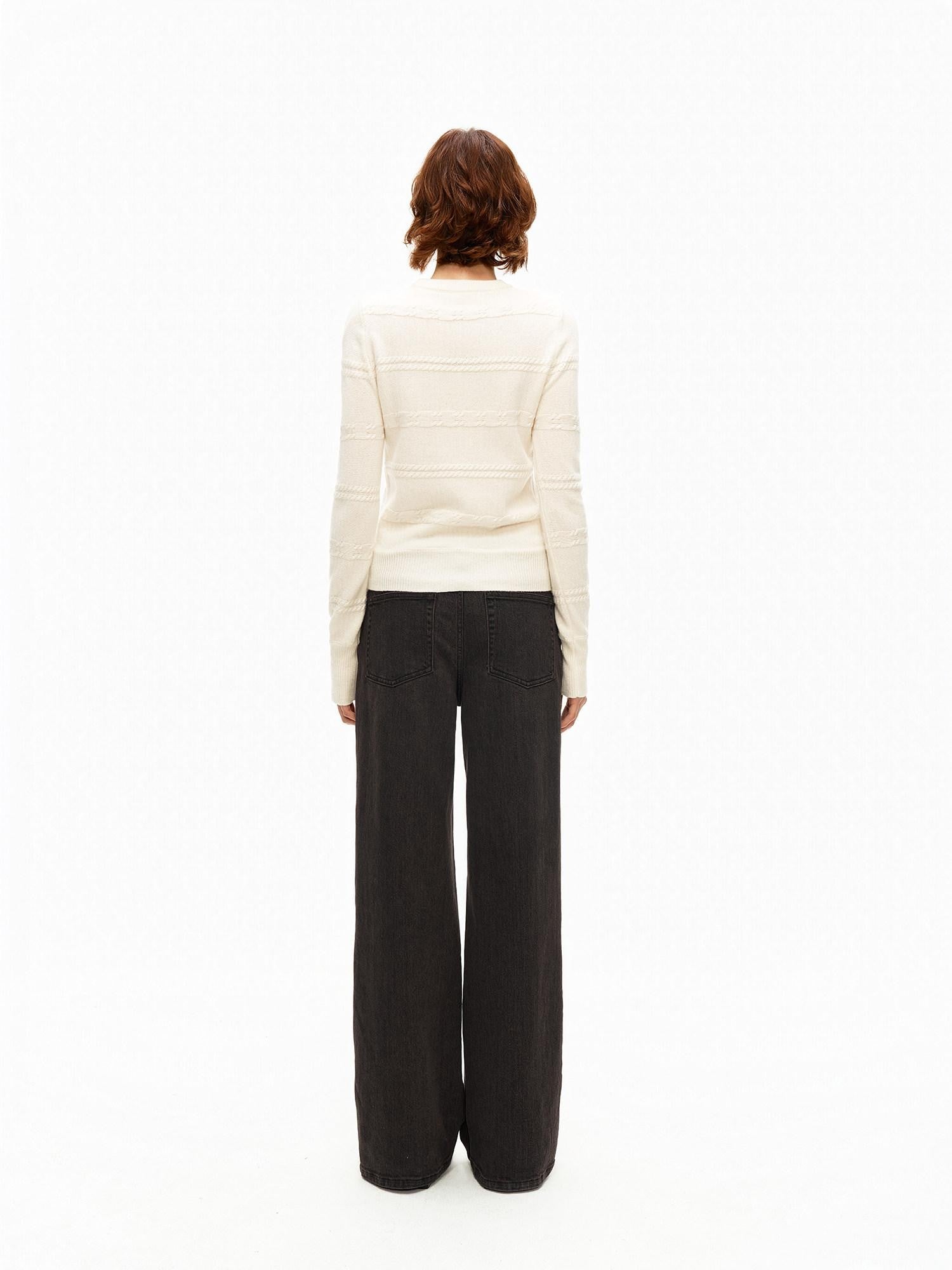 Northbutsouth 3d Embossed Textured Slim Fit Pullover Women&