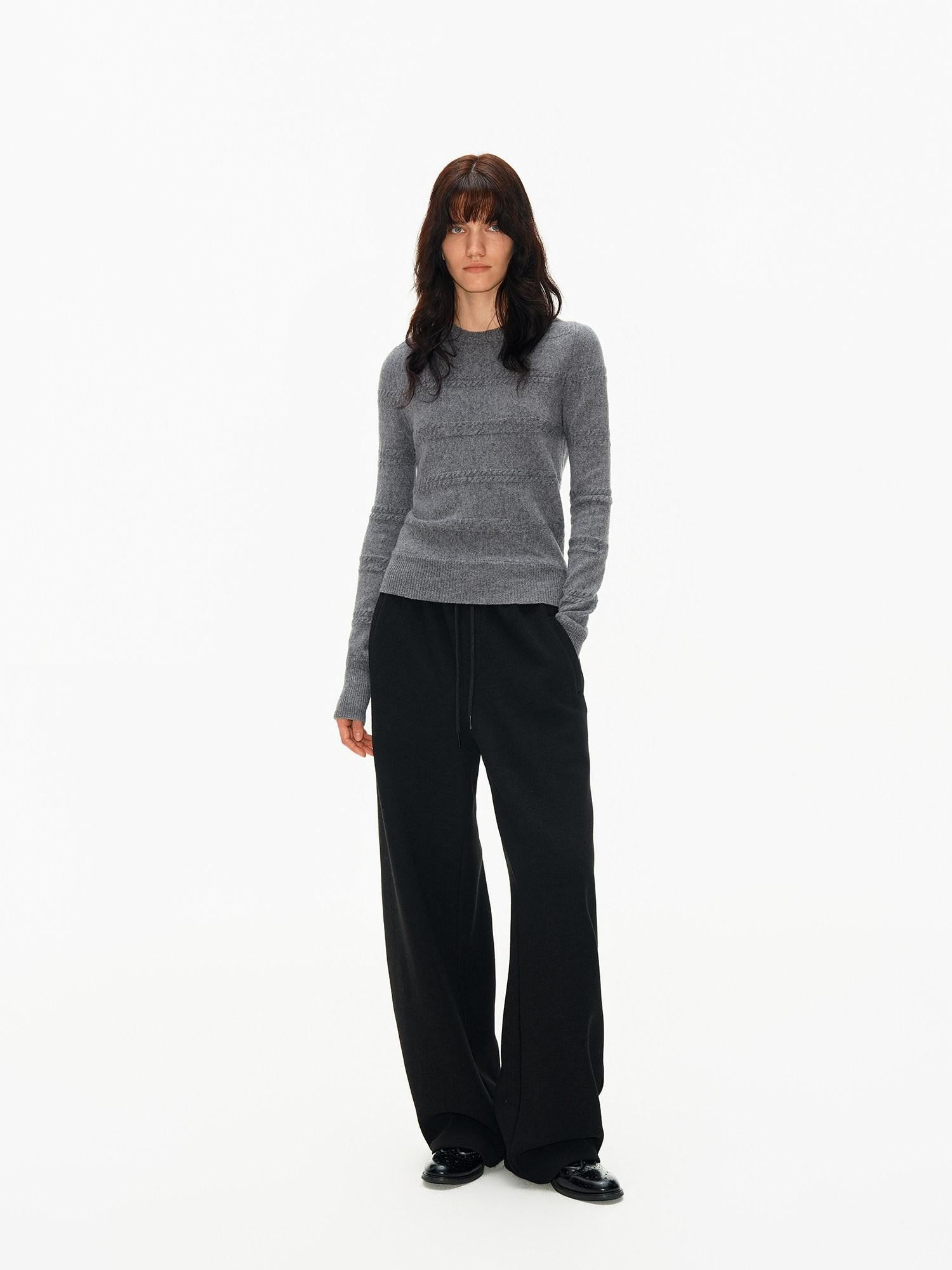 Northbutsouth 3d Embossed Textured Slim Fit Pullover Women&