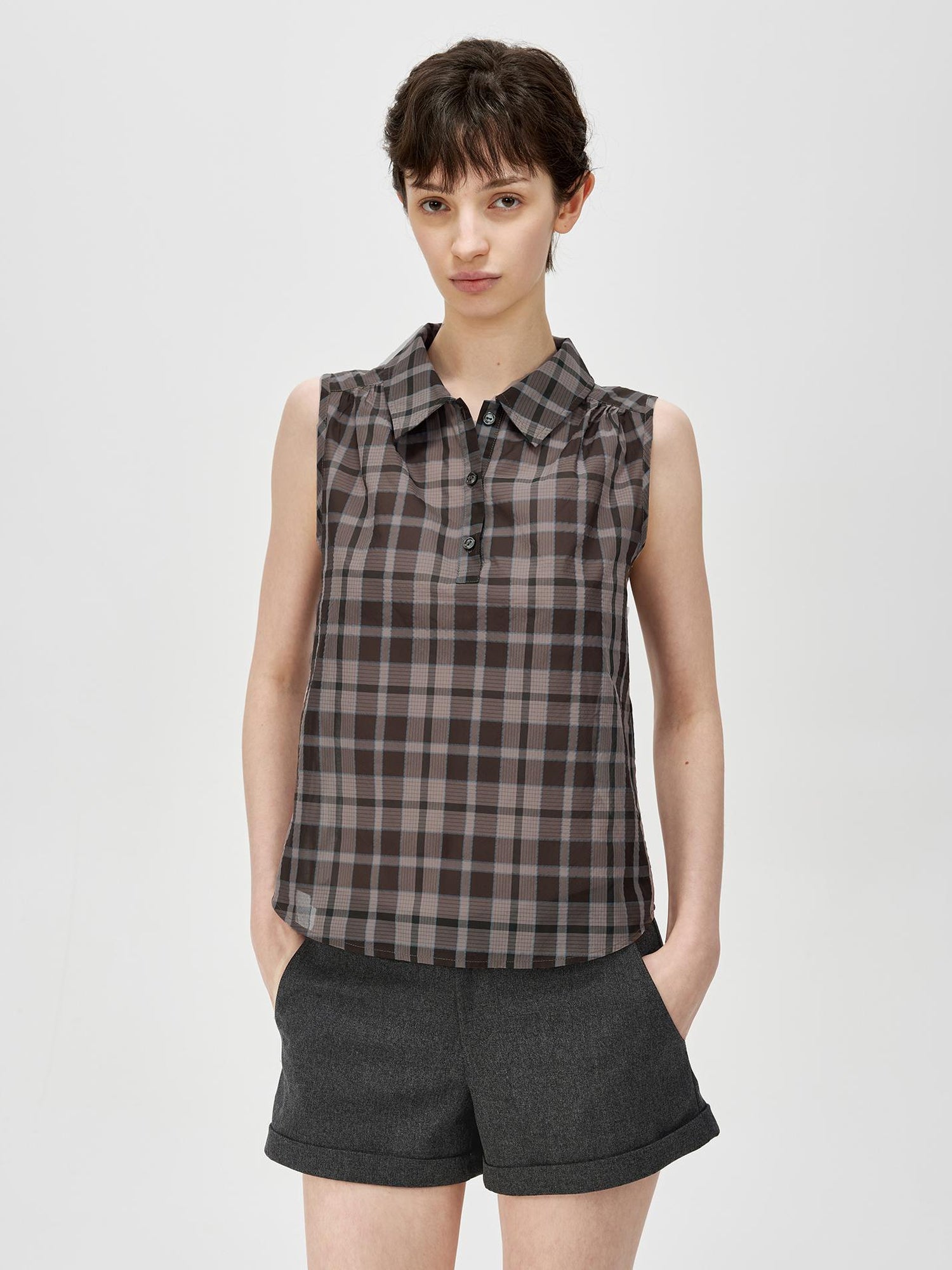 Northbutsouth A Line Mini Shorts With Adjustable Metal Waist