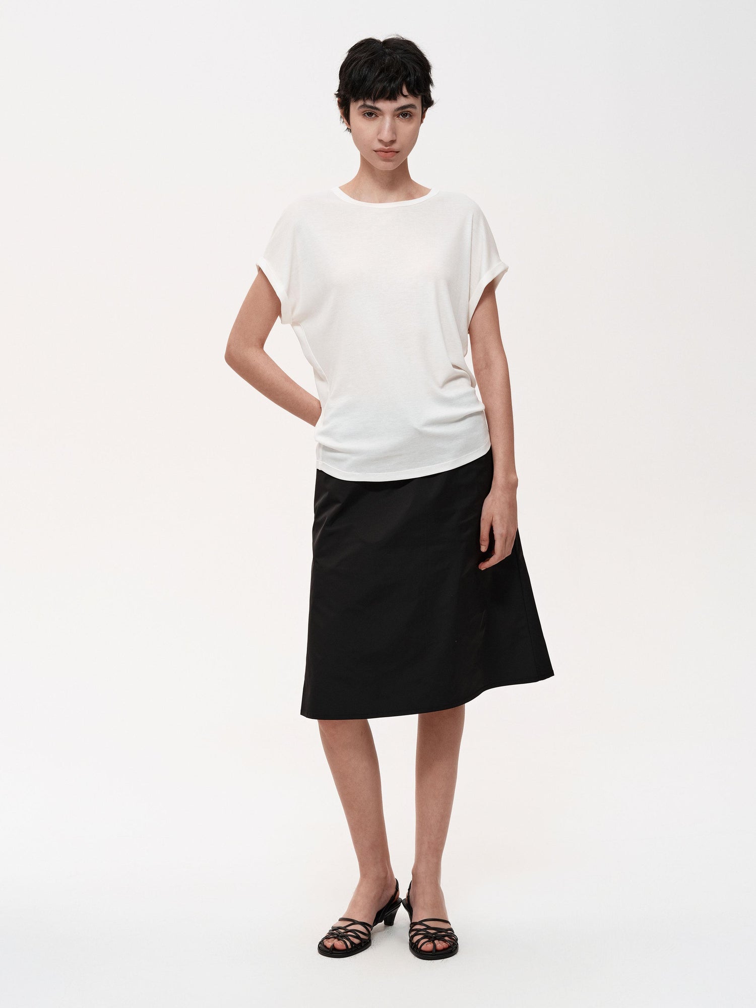 Northbutsouth Adjustable Drawstring A Line Skirt