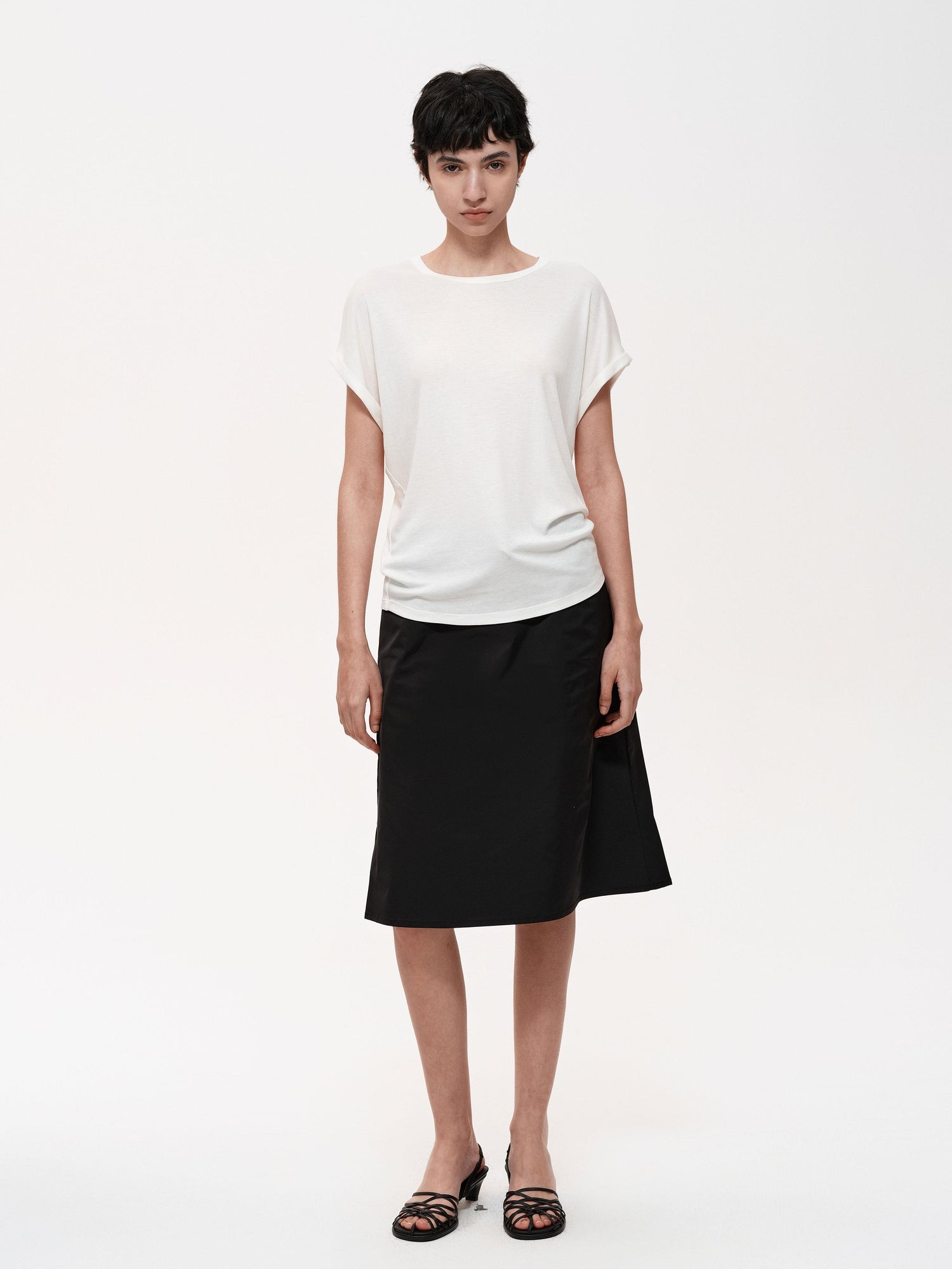 Northbutsouth Adjustable Drawstring A Line Skirt