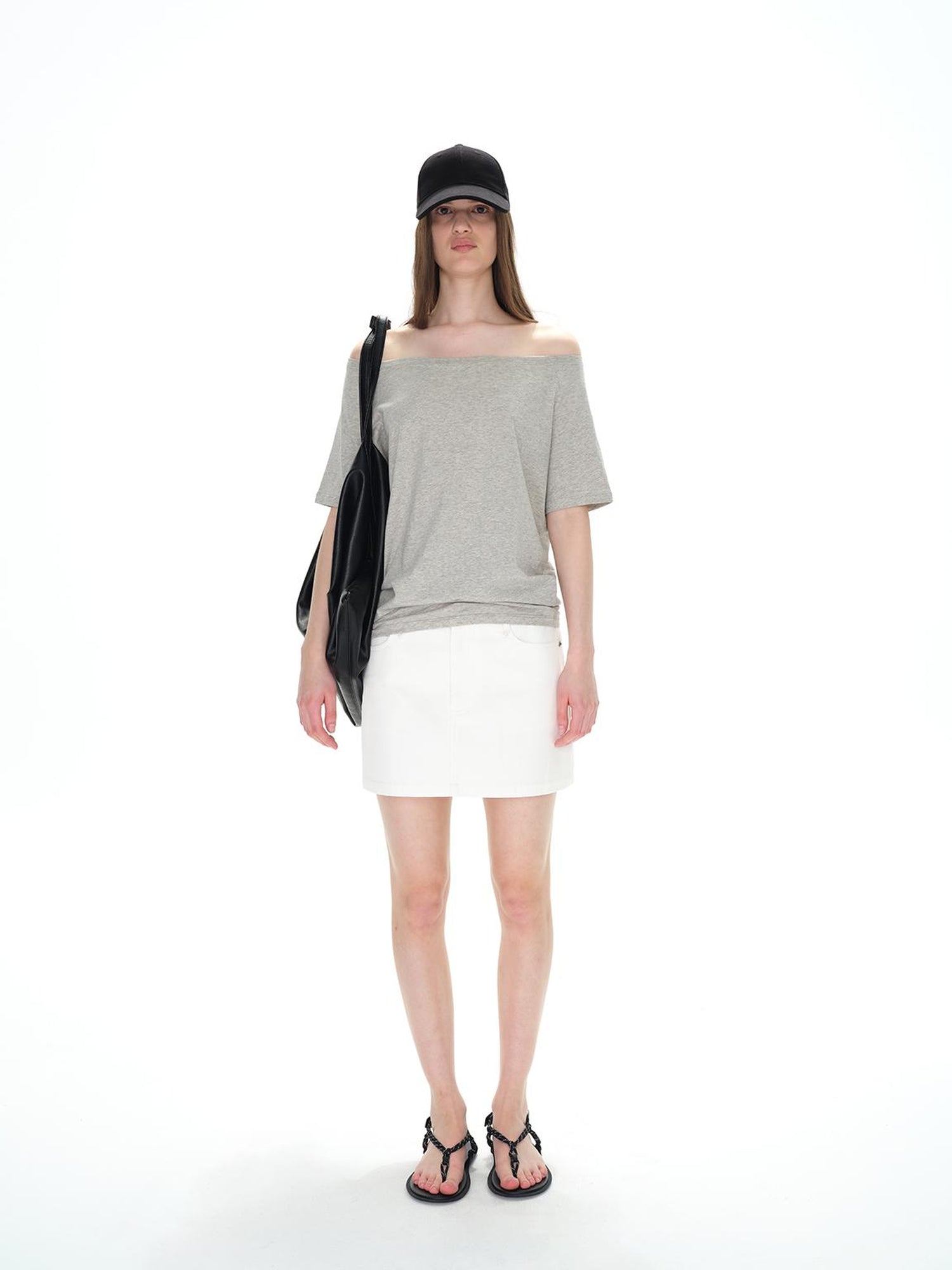 Northbutsouth Asymmetric Shoulder Stacked Two Way T-shirt