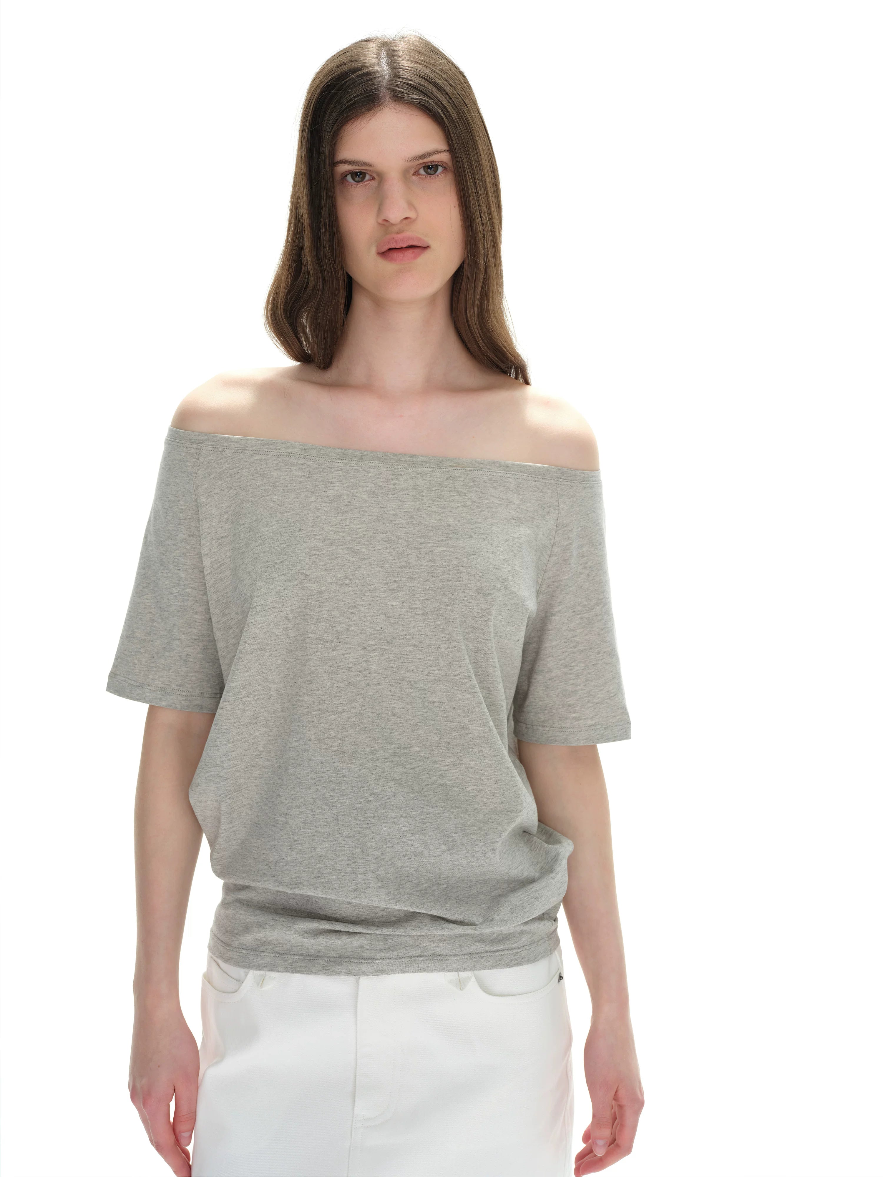 Northbutsouth Asymmetric Shoulder Stacked Two Way T-shirt-2
