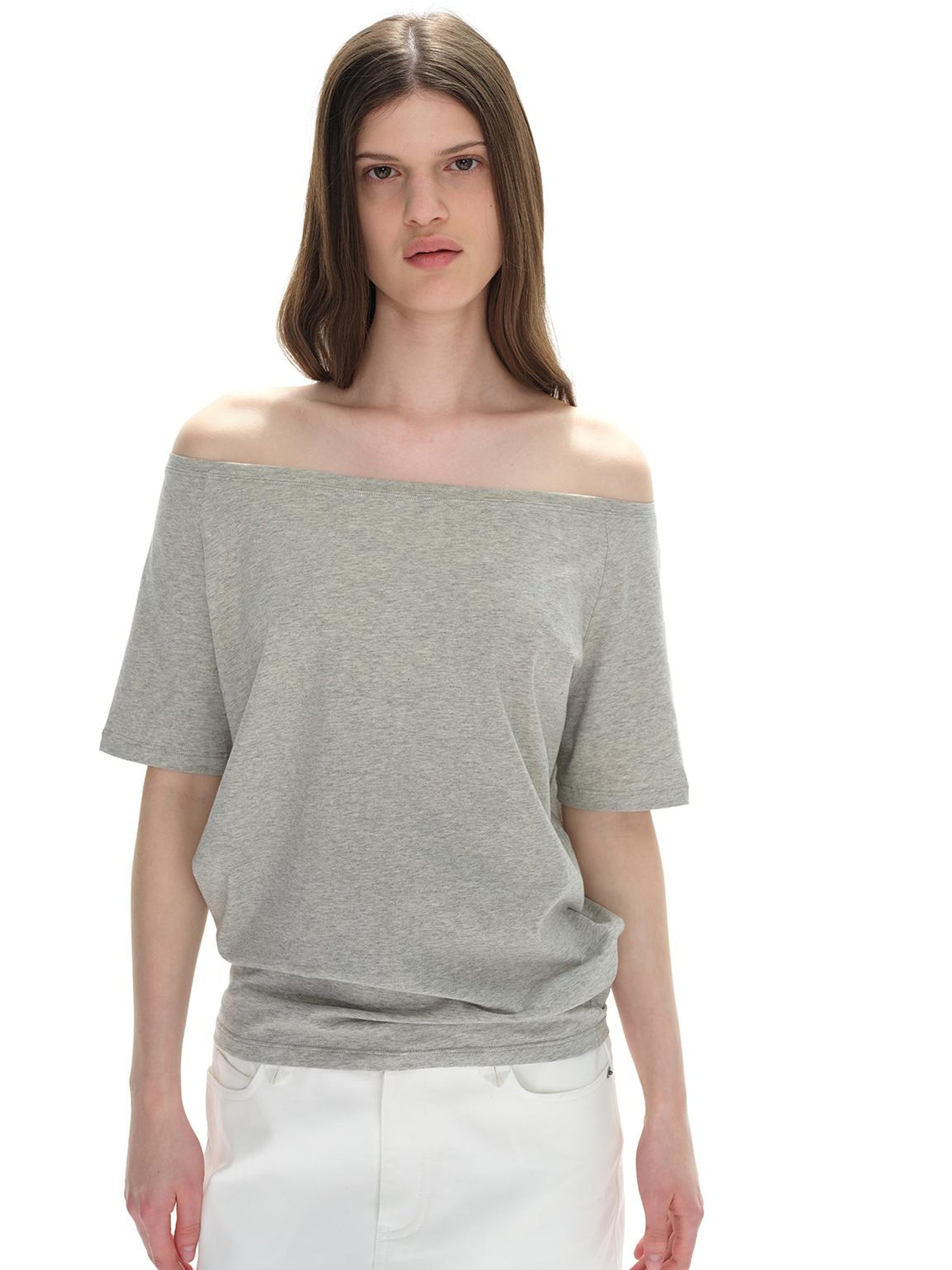 Northbutsouth Asymmetric Shoulder Stacked Two Way T-shirt