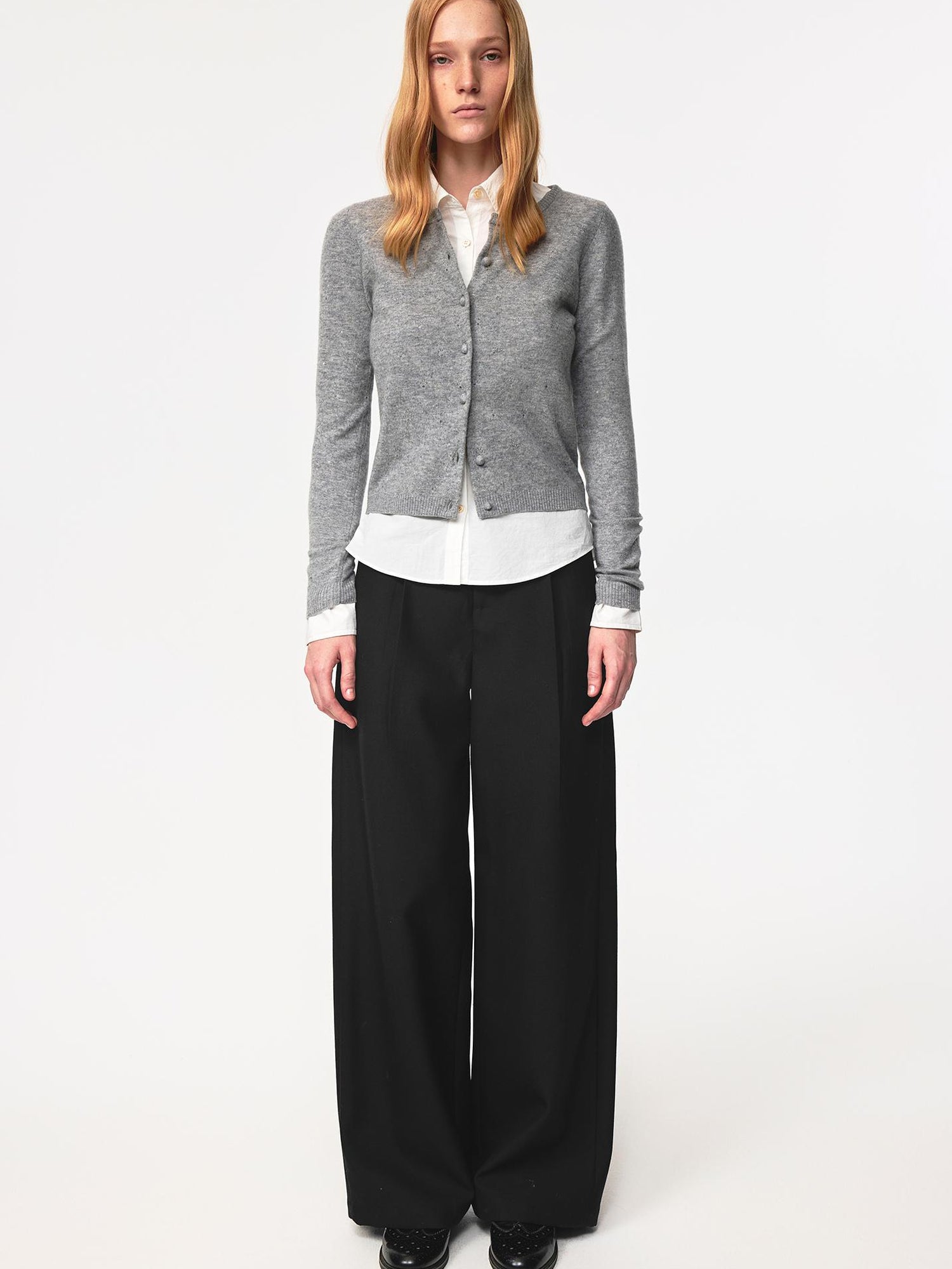 Northbutsouth Australian Merino Wool Blend Serge Raw Edge Trousers
