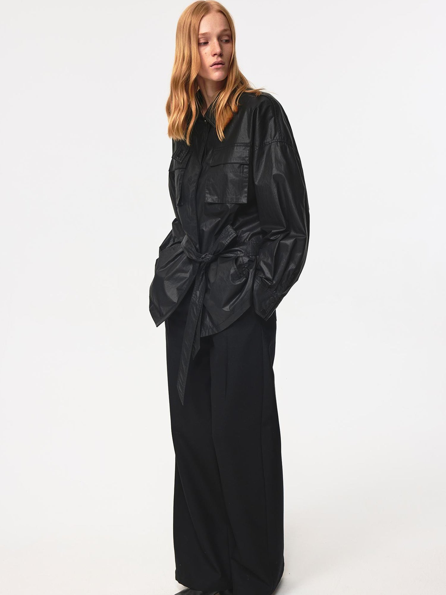 Northbutsouth Australian Merino Wool Blend Serge Raw Edge Trousers