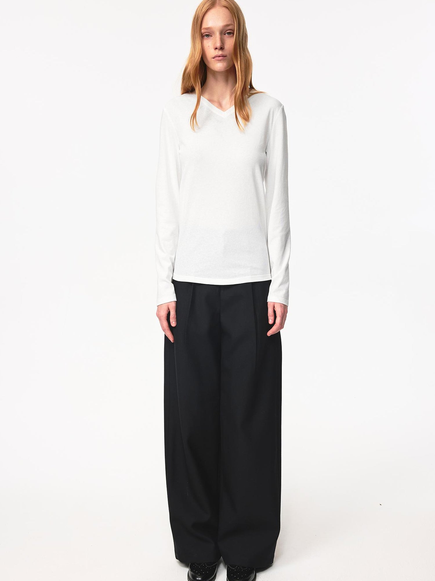 Northbutsouth Australian Merino Wool Blend Serge Raw Edge Trousers