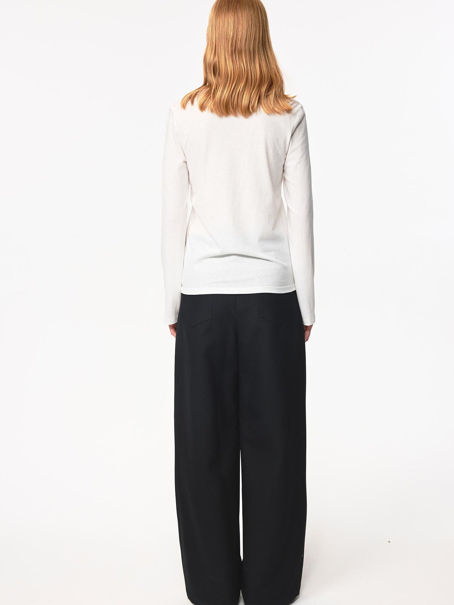 Northbutsouth Australian Merino Wool Blend Serge Raw Edge Trousers