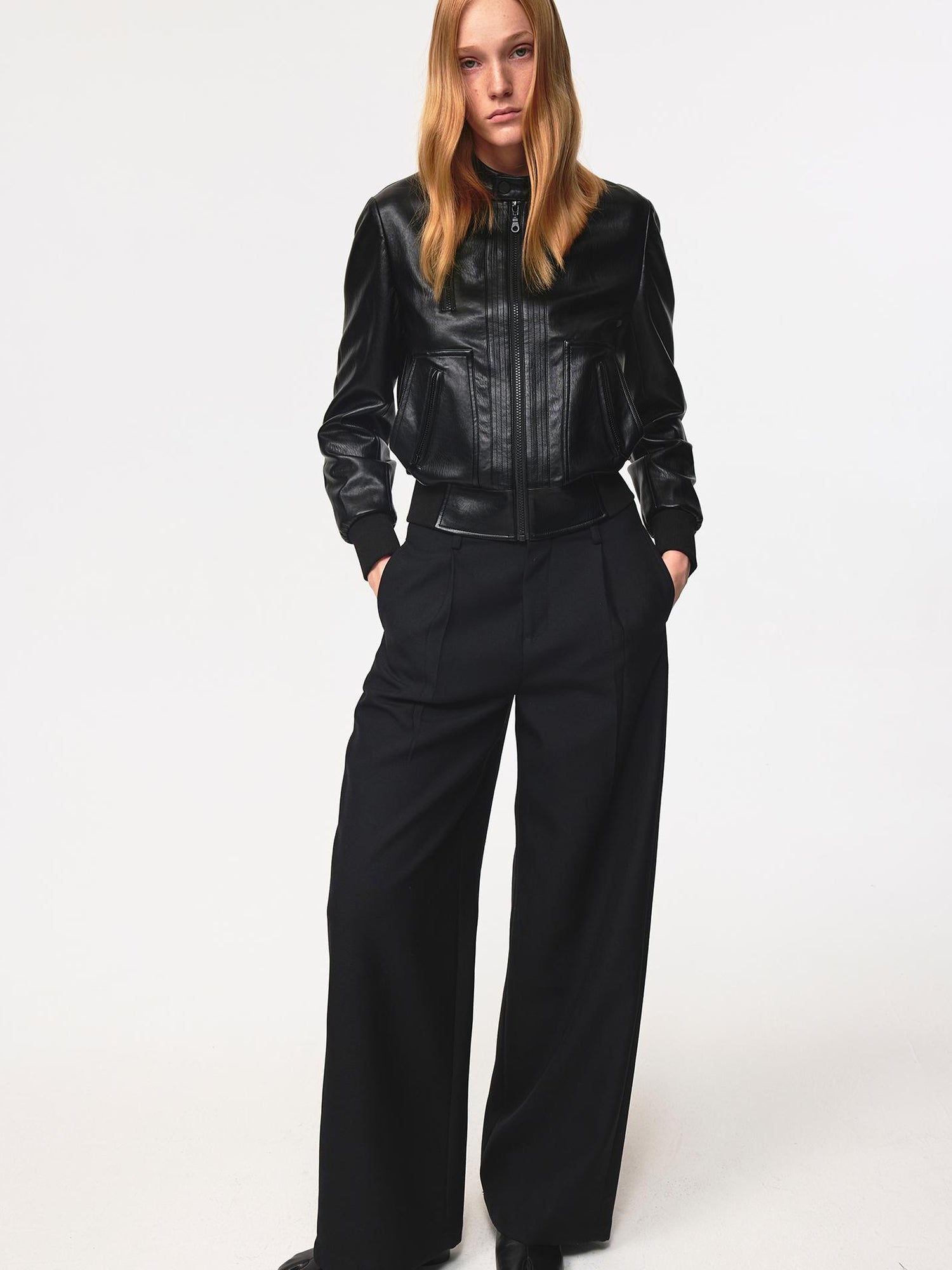 Northbutsouth Australian Merino Wool Blend Serge Raw Edge Trousers