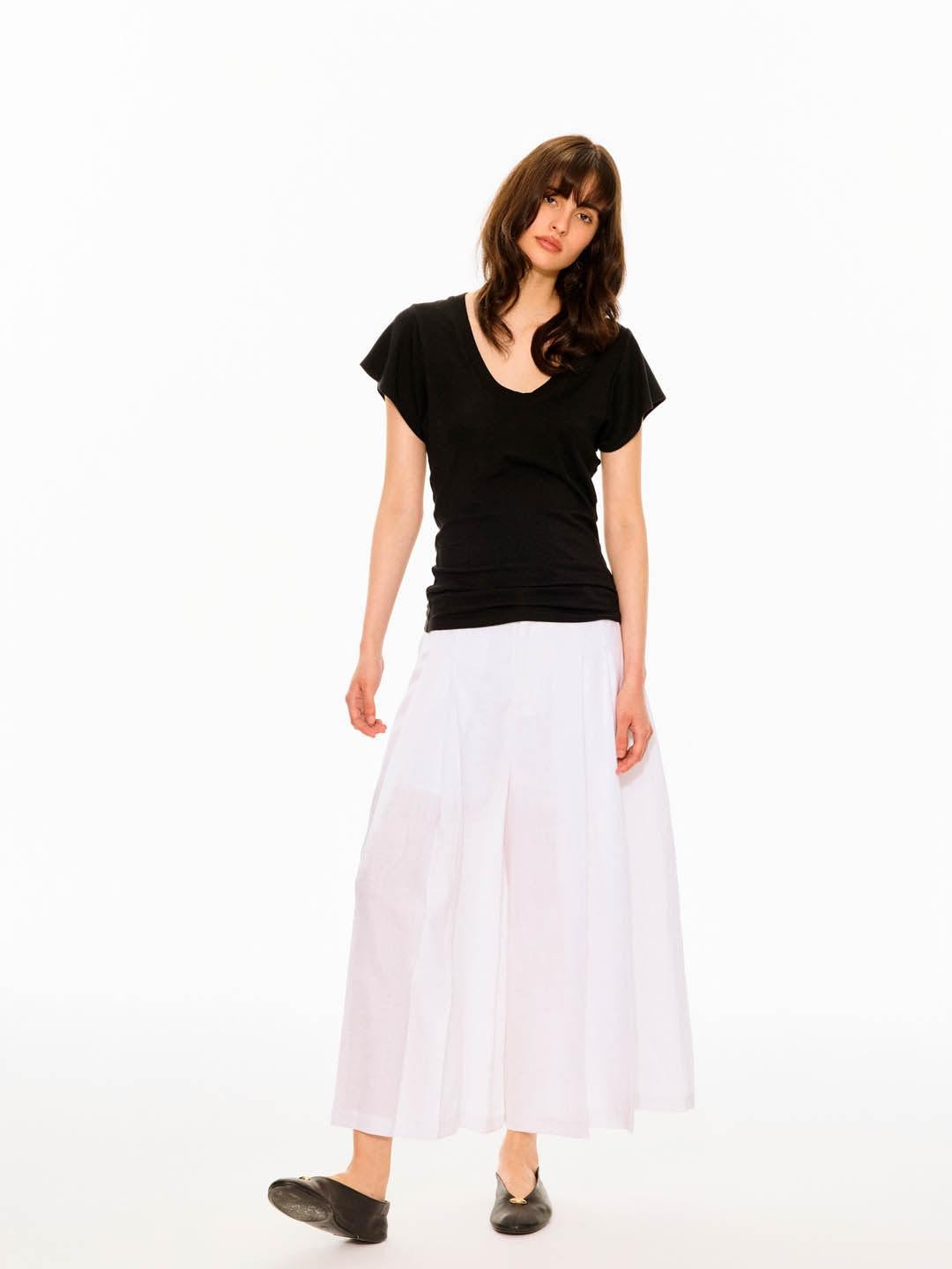 Northbutsouth Black And White Double Pleated Relaxed Women&