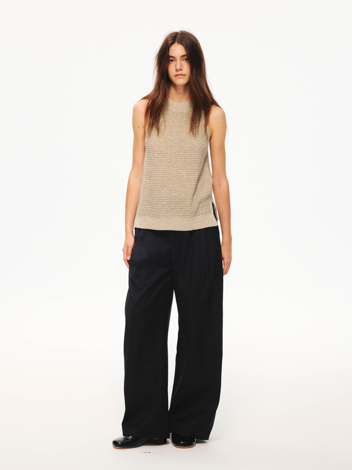 Northbutsouth Black Drapey Low Rise Pleated Women&