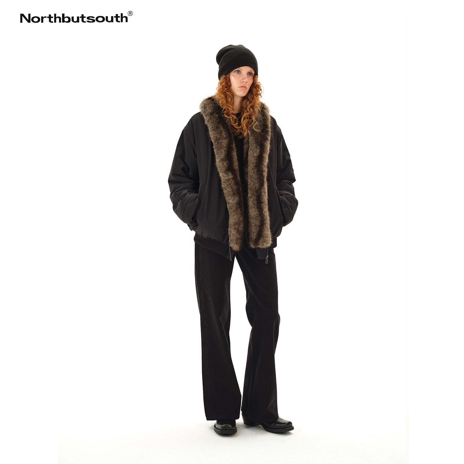 Northbutsouth_Black_Eco_Reversible_Lapel_Mid_Length_Loose_Women&