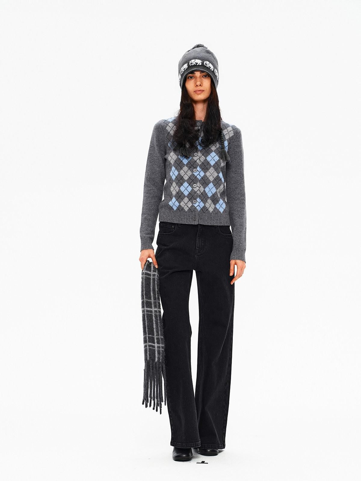 Northbutsouth Black Grey Vintage Washed Distressed Women&