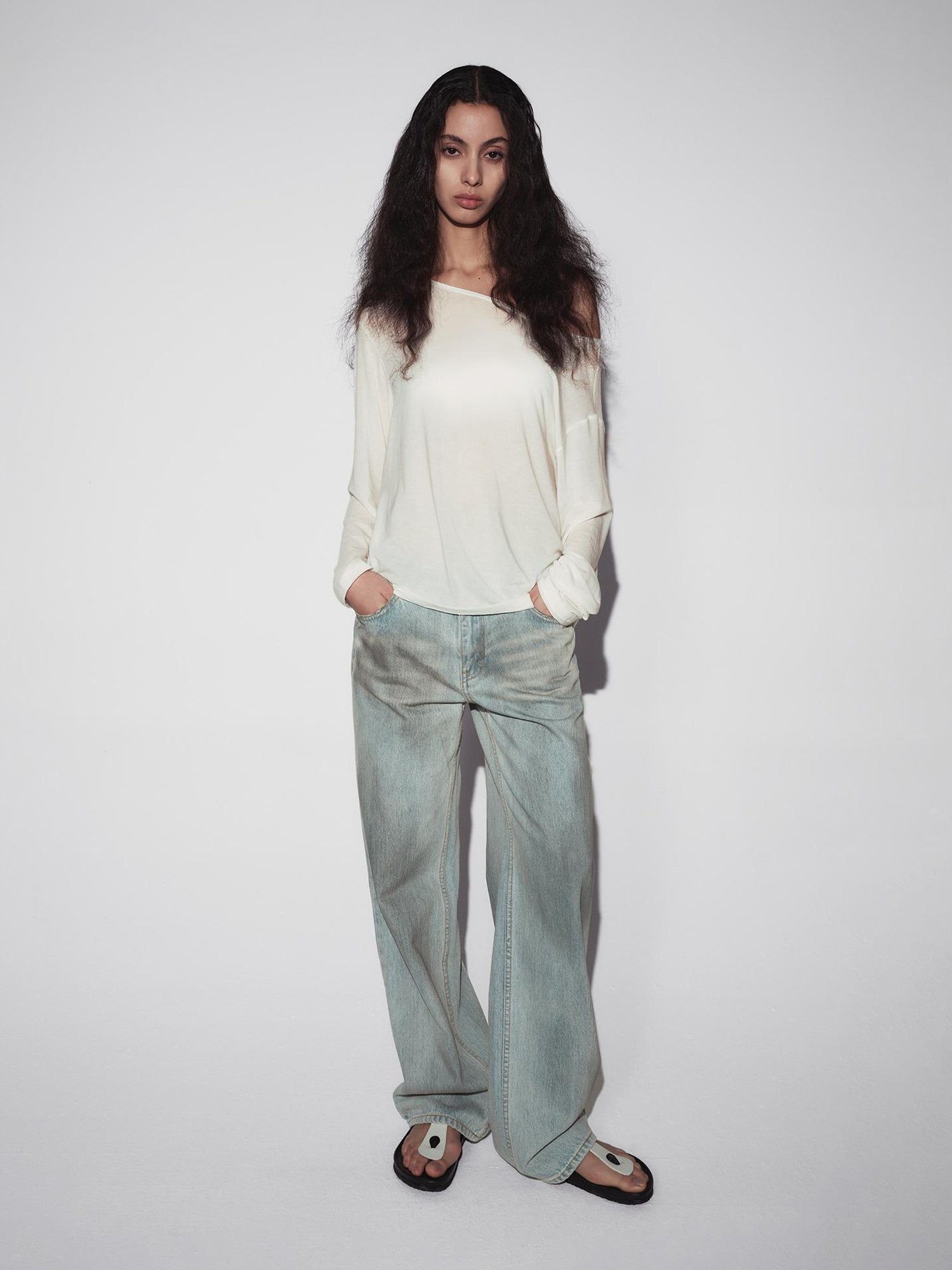 Northbutsouth Blue Water Washed Straight Leg Mid Low Rise Jeans