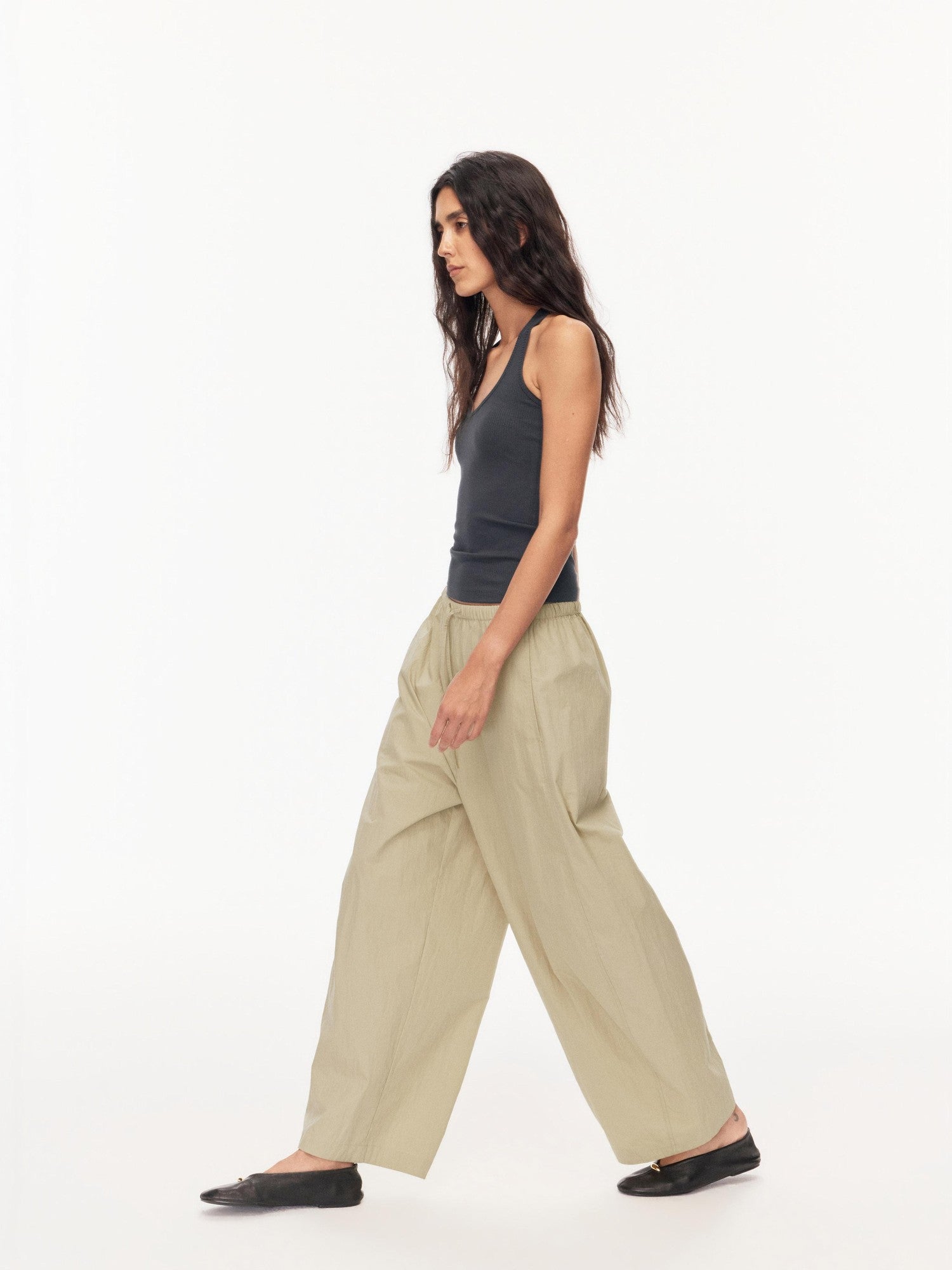 Northbutsouth Breathable Drawstring Split Curved Seam Women&