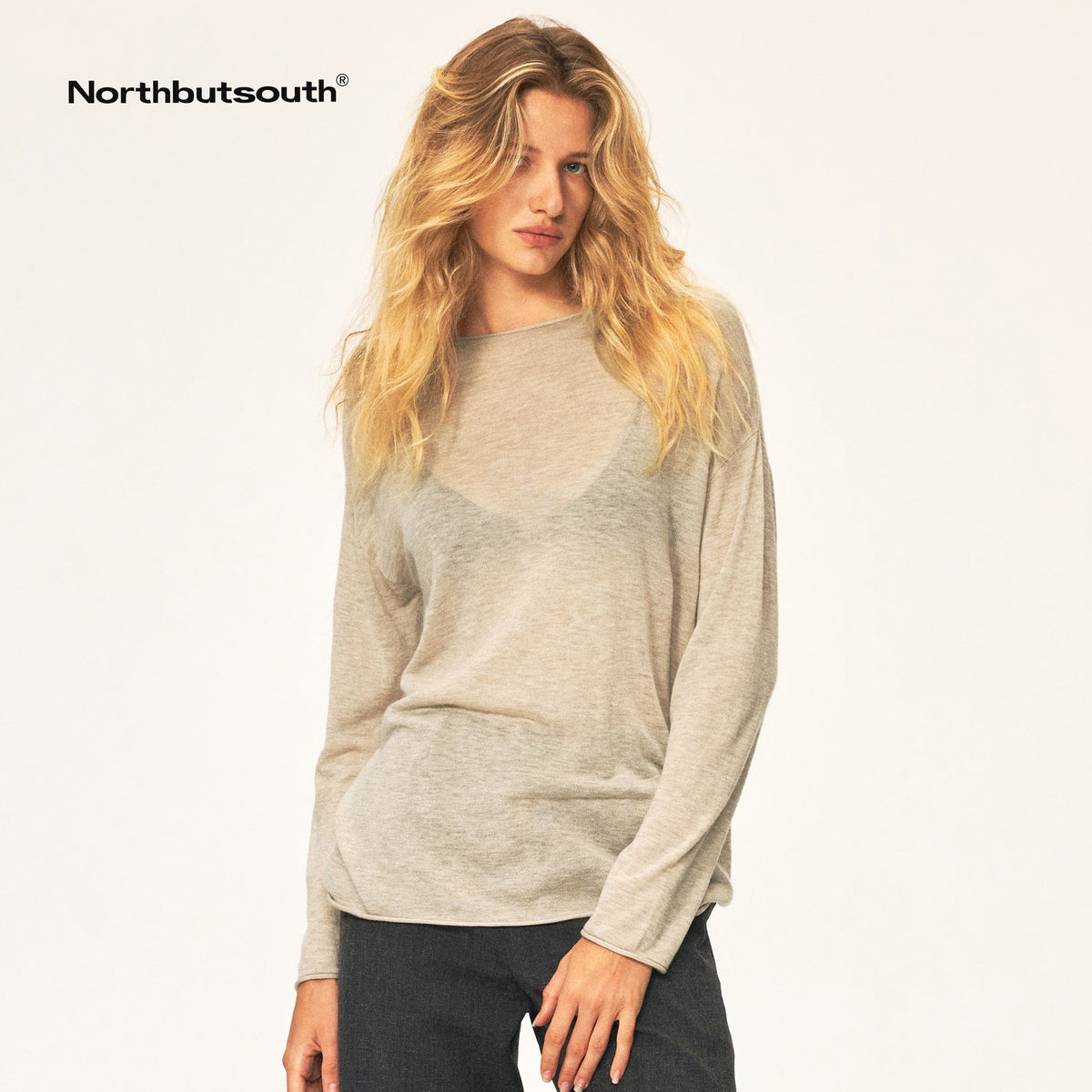 Northbutsouth_Casual_Rolled_Edge_Loose_Knit_Women&