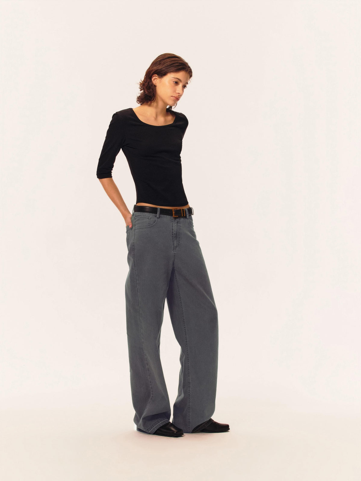 Northbutsouth Casual Round Neck Six Sleeve Tencel Cotton Women&