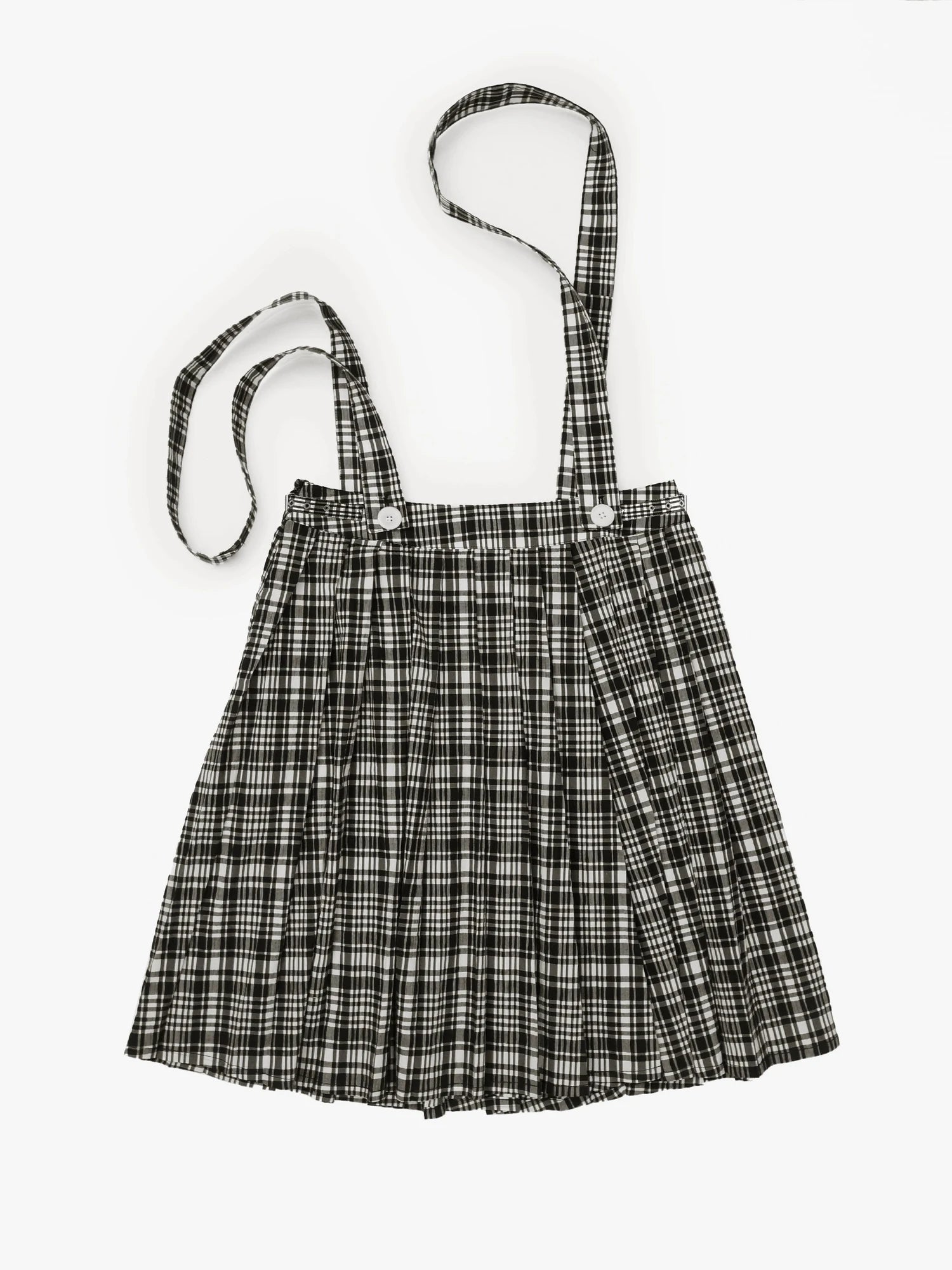 Classic Black And White Check Texture Short Sleeve Shirt And Jumper Set