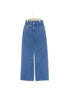 Classic Blue Straight Leg Low Rise Casual Denim Pants