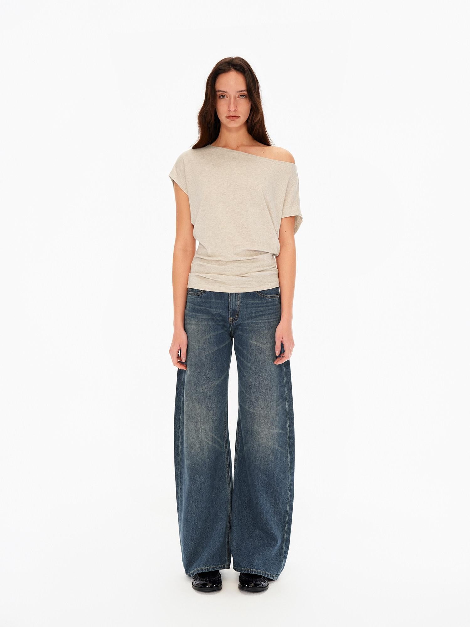Northbutsouth Classic Blue Whisker Fade Tapered Mid Rise Women&