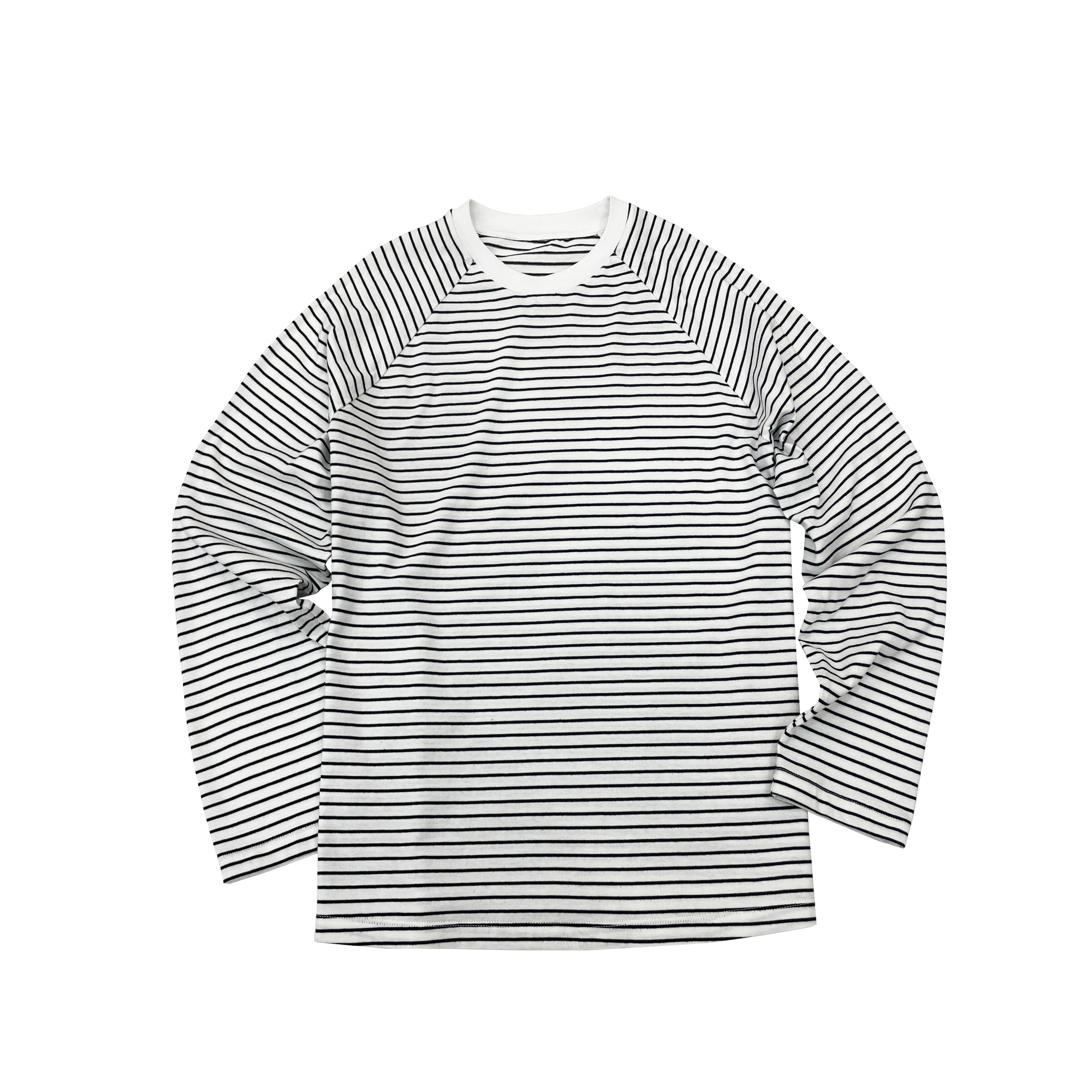 Northbutsouth Classic Crew Neck Raglan Sleeve Striped Relaxed Fit T-shirt MISSTT