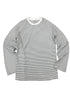 Classic Crew Neck Raglan Sleeve Striped Relaxed Fit T Shirt