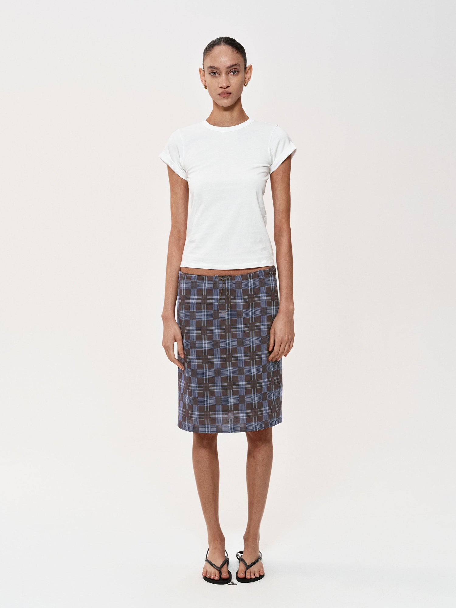 Northbutsouth Classic Crew Neck Turn Up Sleeve Fitted T-shirt Multiple Colors