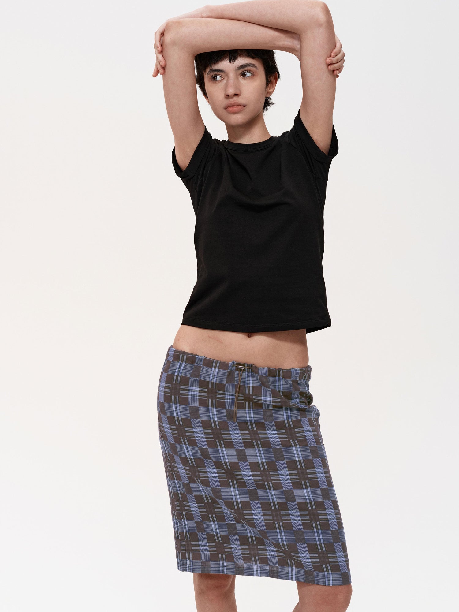 Northbutsouth Classic Crew Neck Turn Up Sleeve Fitted T-shirt Multiple Colors