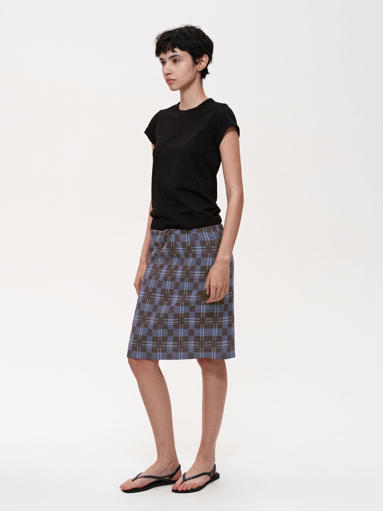 Northbutsouth Classic Crew Neck Turn Up Sleeve Fitted T-shirt Multiple Colors