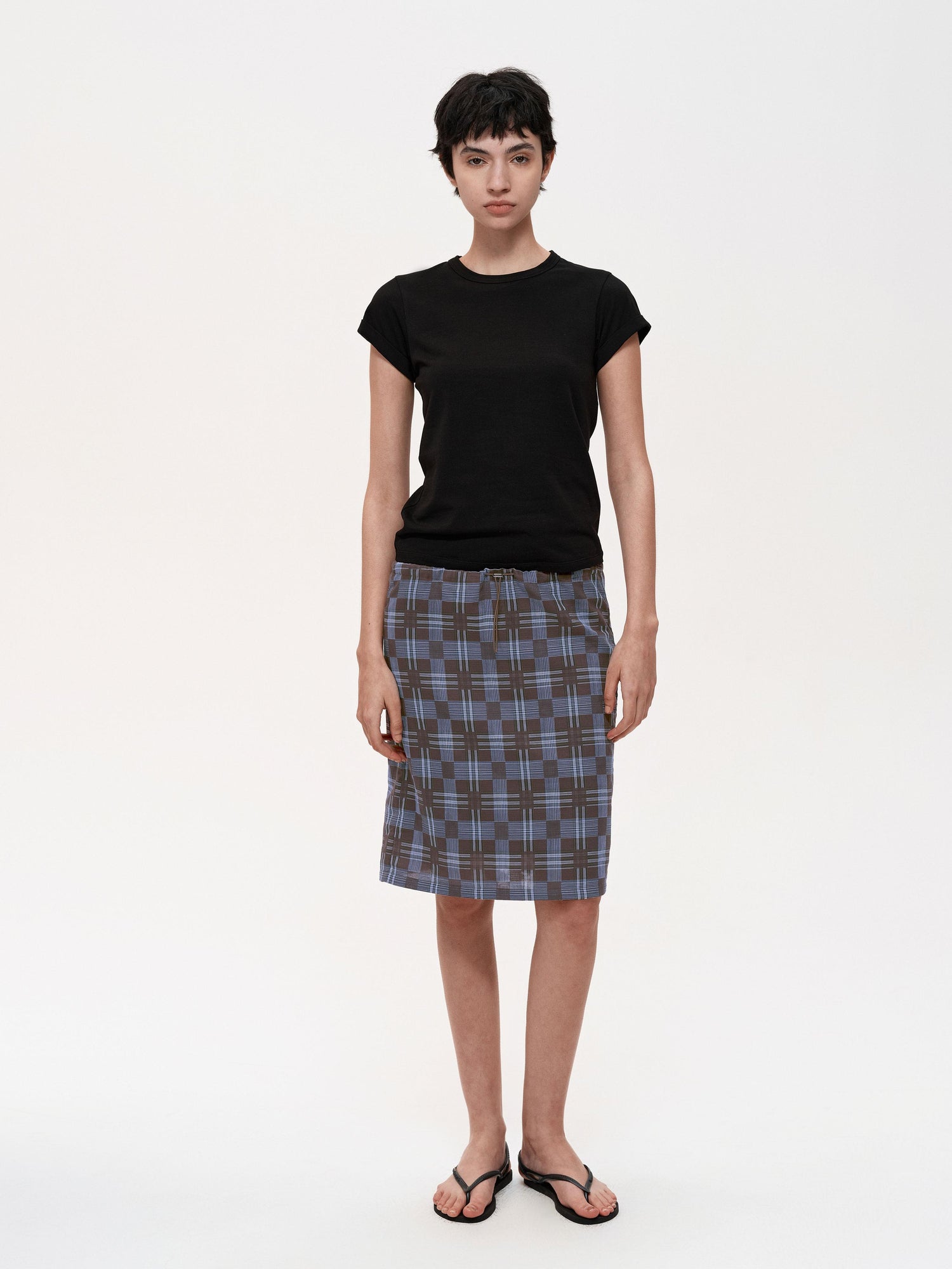 Northbutsouth Classic Crew Neck Turn Up Sleeve Fitted T-shirt Multiple Colors