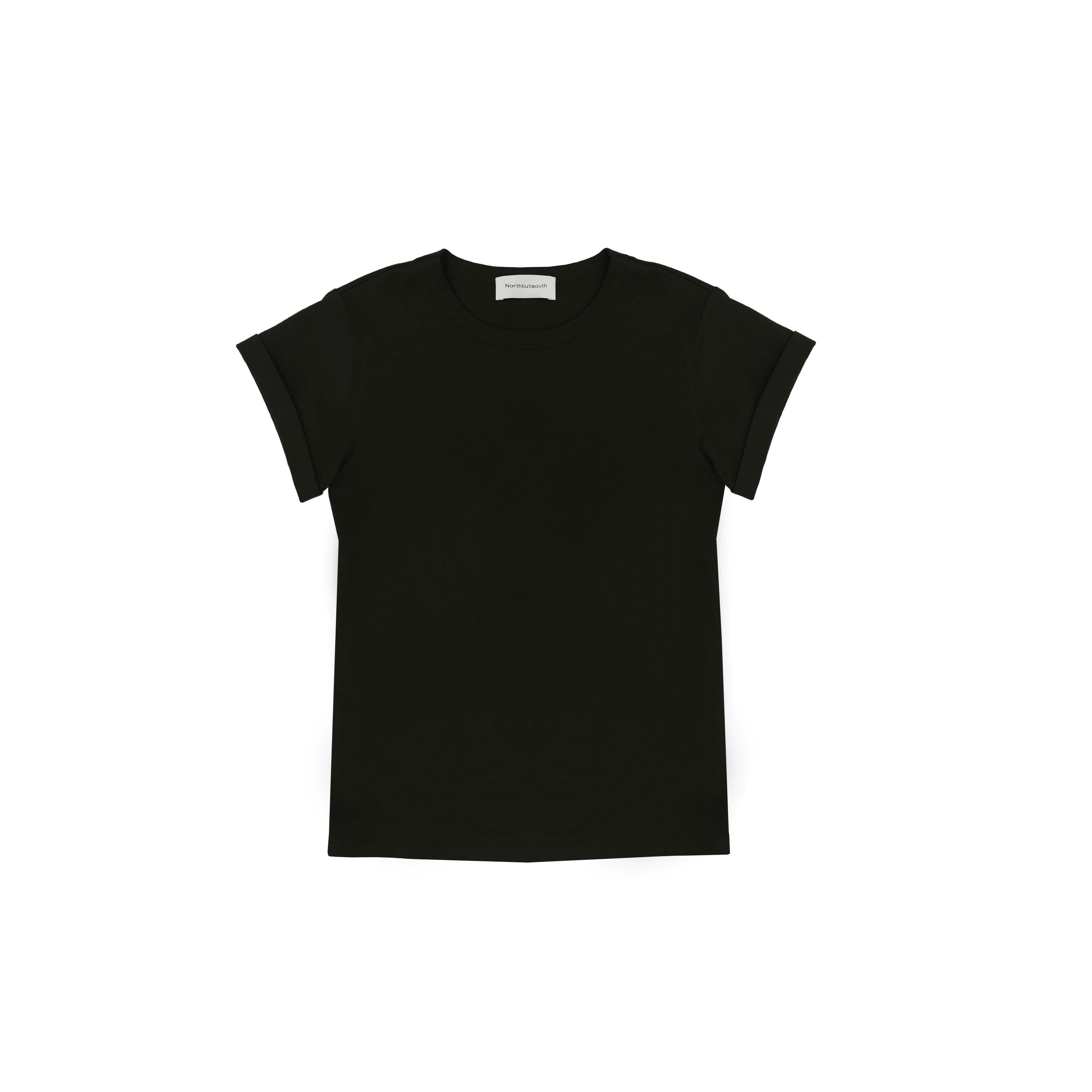 Northbutsouth Classic Crew Neck Turn Up Sleeve Fitted T-shirt Multiple Colors MISSTT