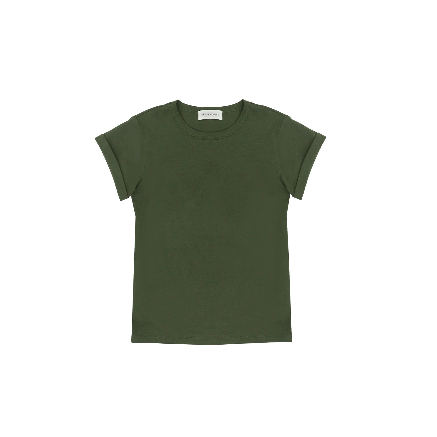 Northbutsouth Classic Crew Neck Turn Up Sleeve Fitted T-shirt Multiple Colors MISSTT