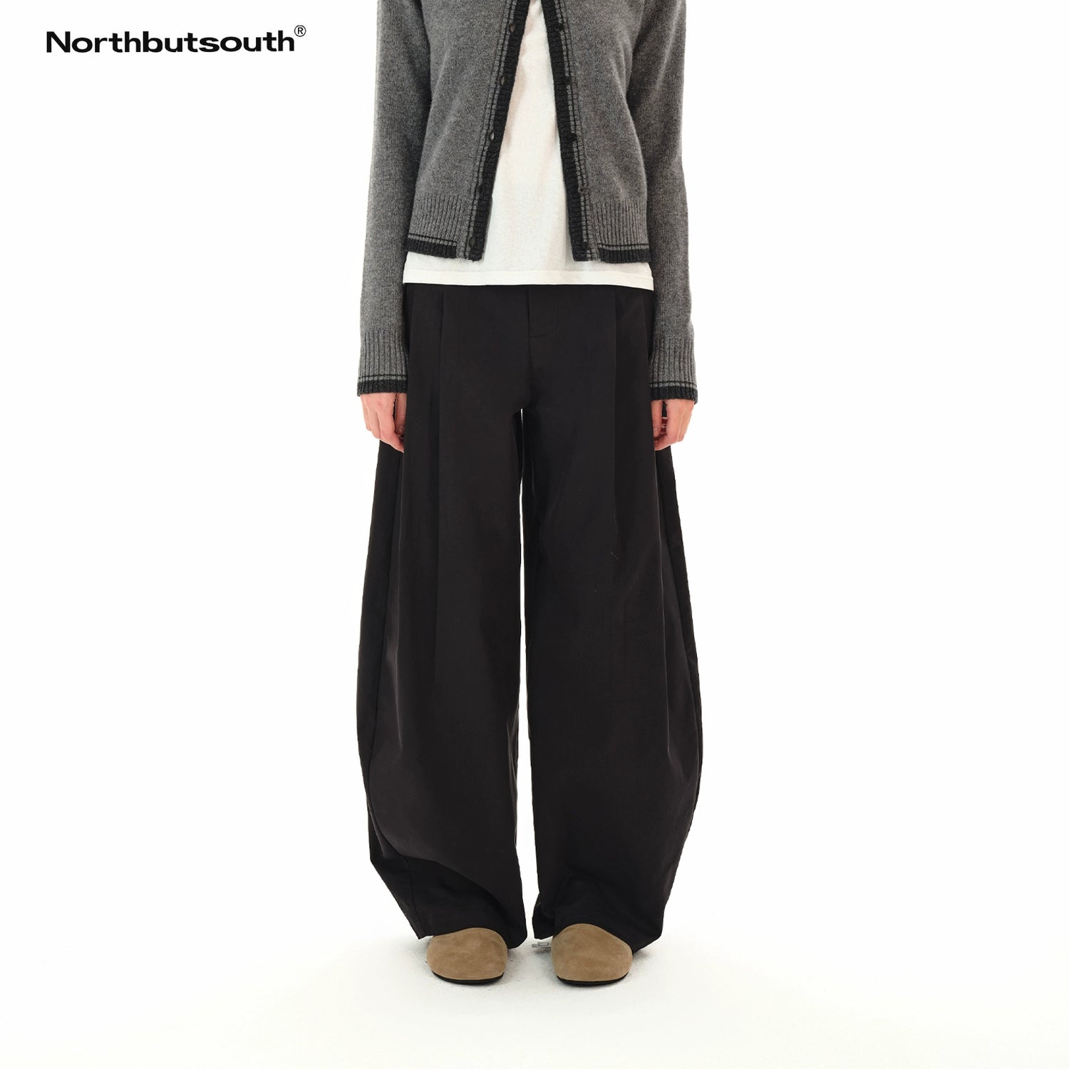 Northbutsouth Classic Double Pleat Cocoon Trousers MISSTT