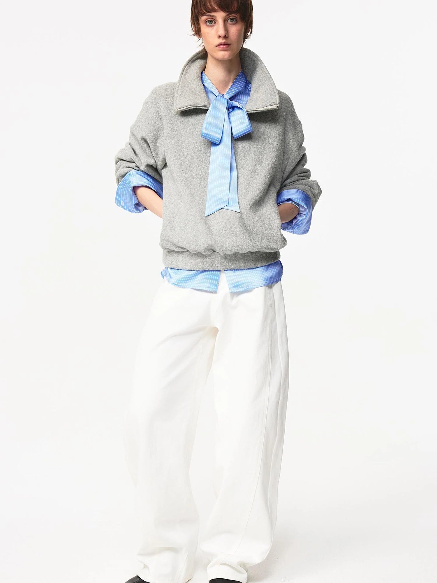 Classic Half Zip Pullover With Pockets