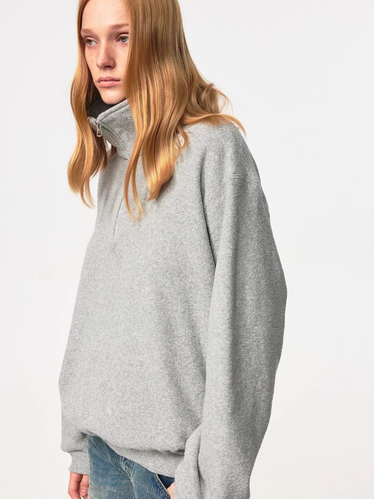 Classic Half Zip Pullover With Pockets