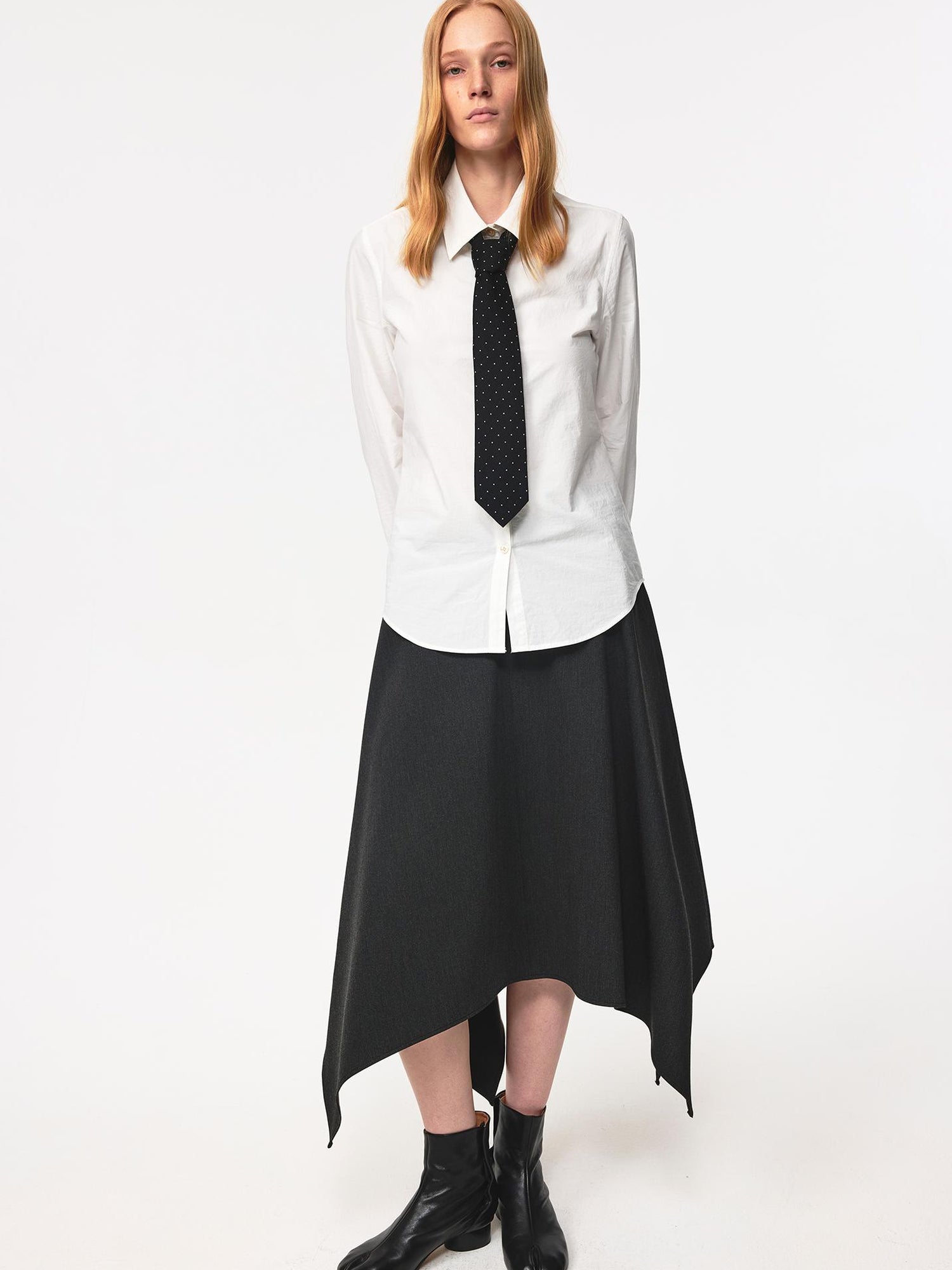 Northbutsouth Classic Layered Cotton Washed Textured White Shirt