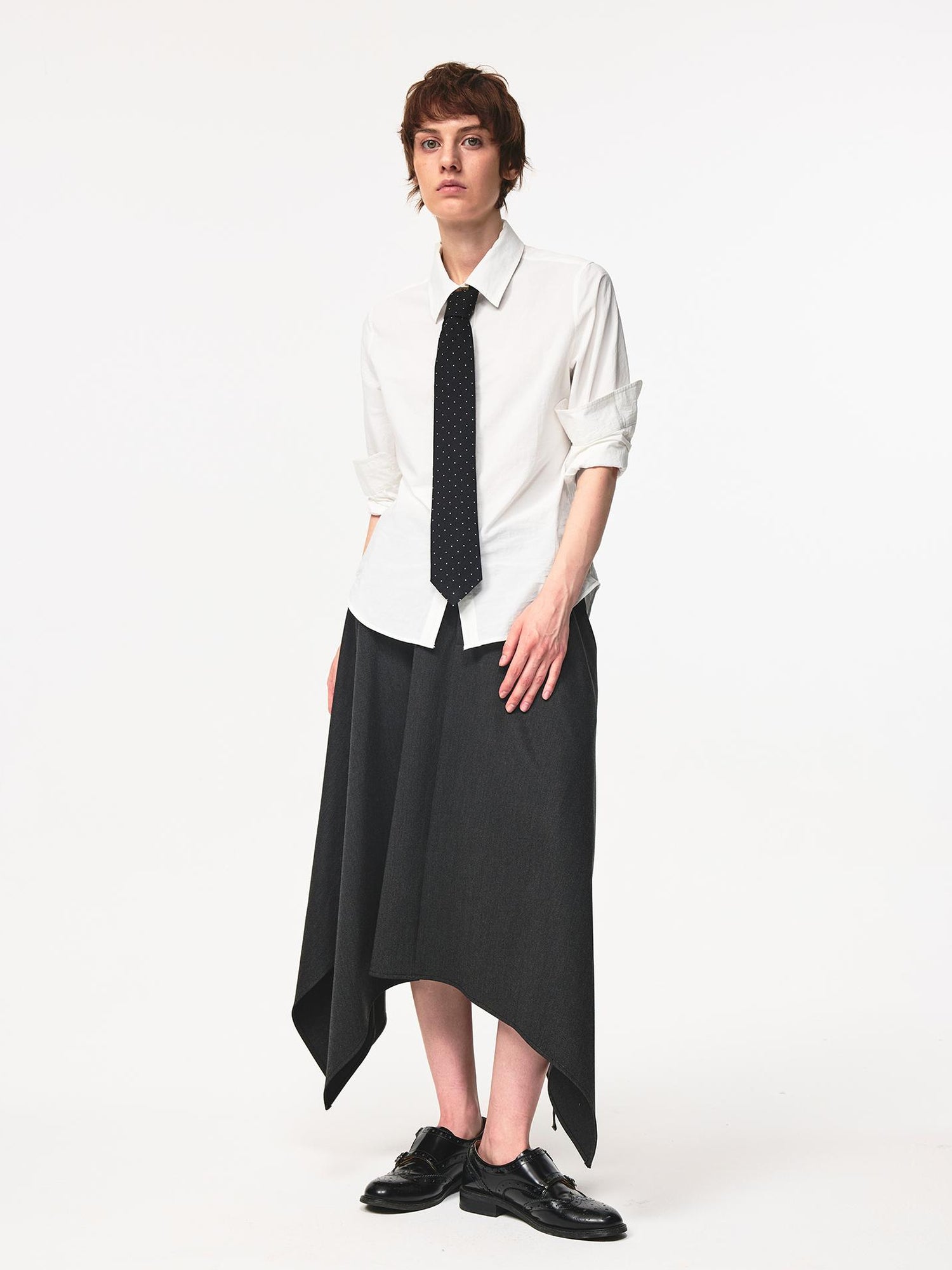 Northbutsouth Classic Layered Cotton Washed Textured White Shirt