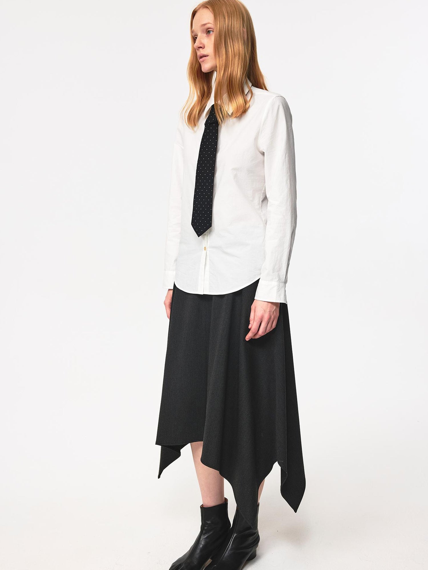 Northbutsouth Classic Layered Cotton Washed Textured White Shirt