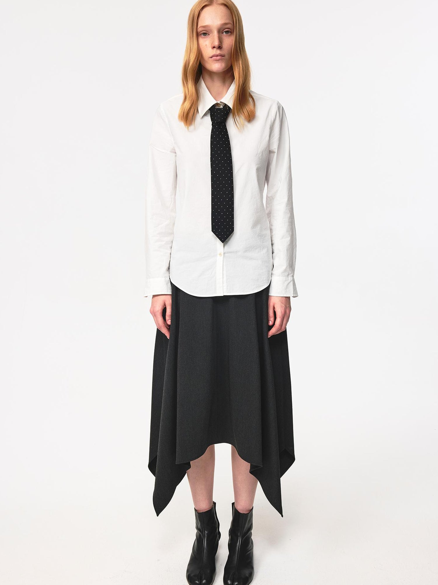 Northbutsouth Classic Layered Cotton Washed Textured White Shirt