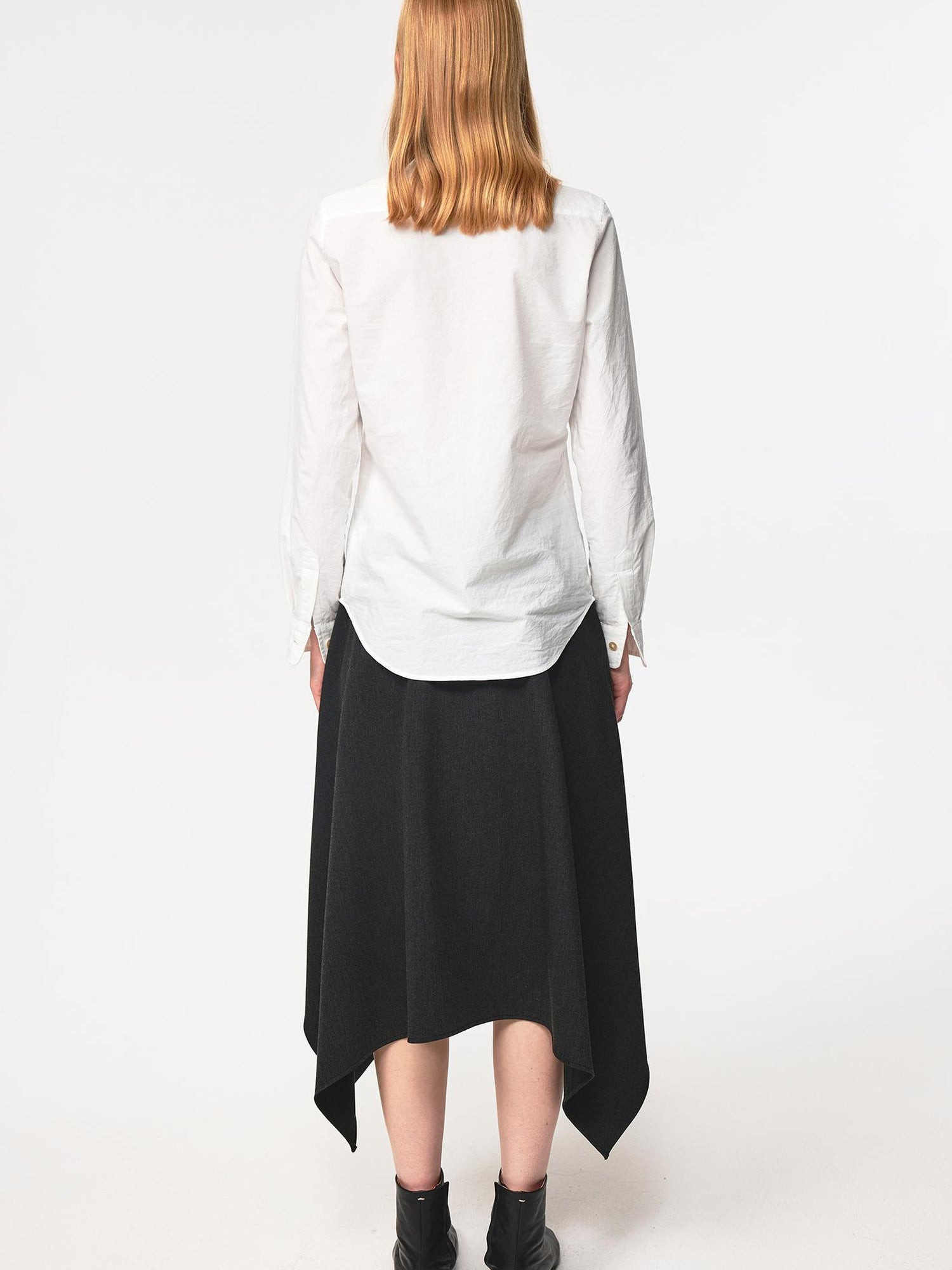 Northbutsouth Classic Layered Cotton Washed Textured White Shirt