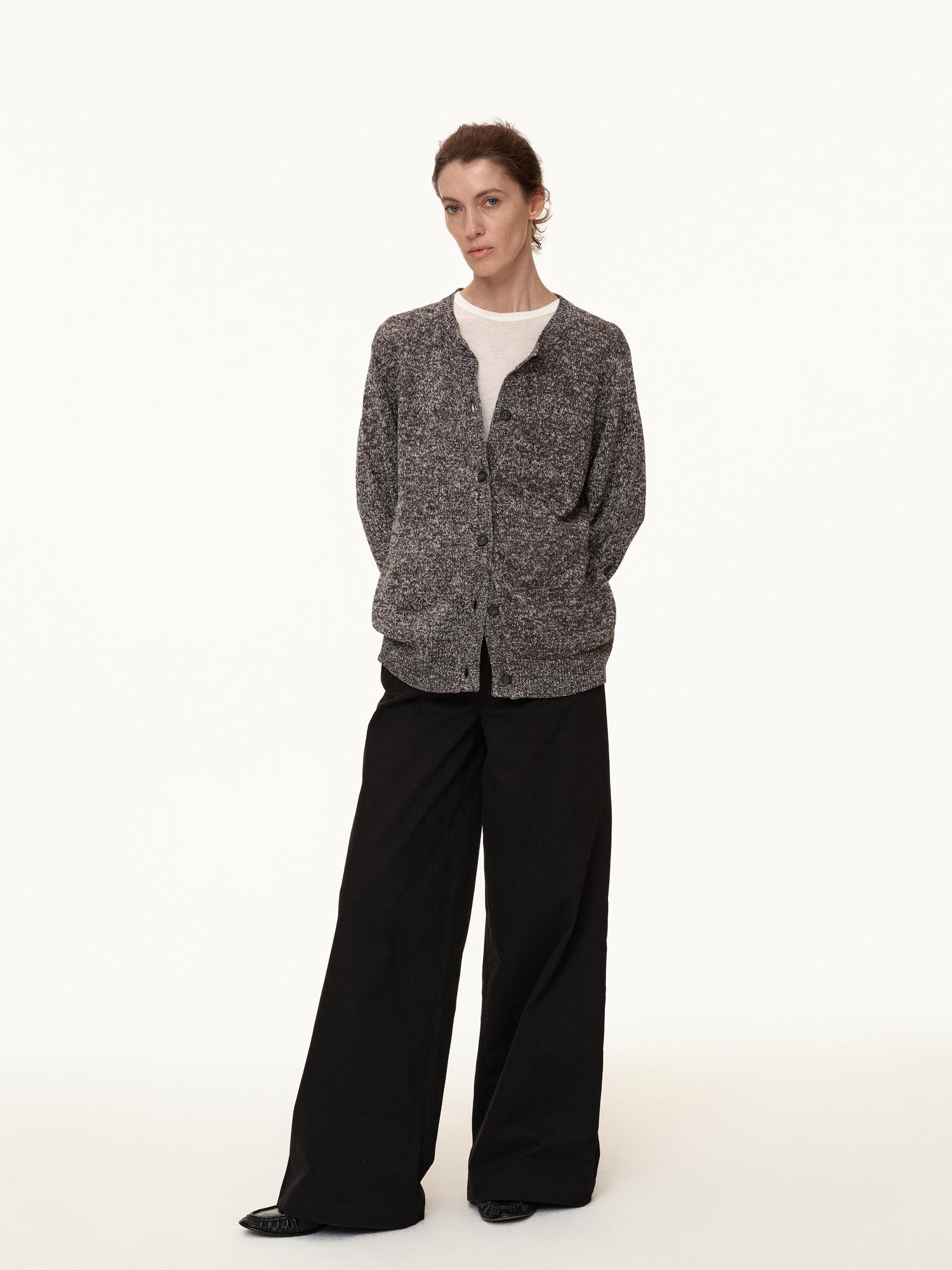 Northbutsouth Classic Loose Knit Cardigan With Hemp Feel Yarn