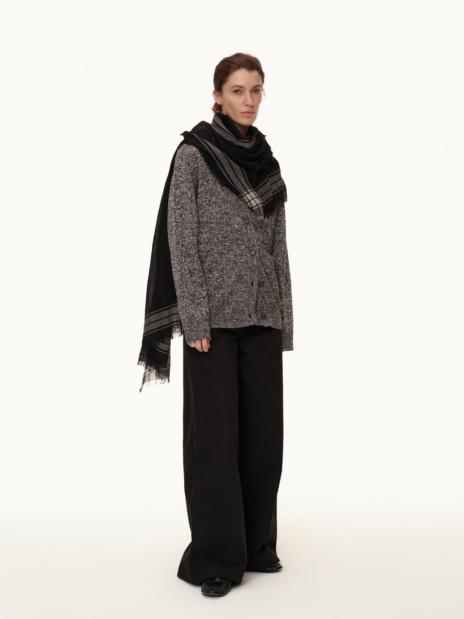Northbutsouth Classic Loose Knit Cardigan With Hemp Feel Yarn