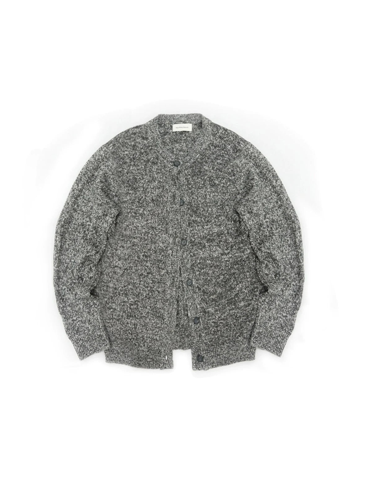 Classic Loose Knit Cardigan With Hemp Feel Yarn