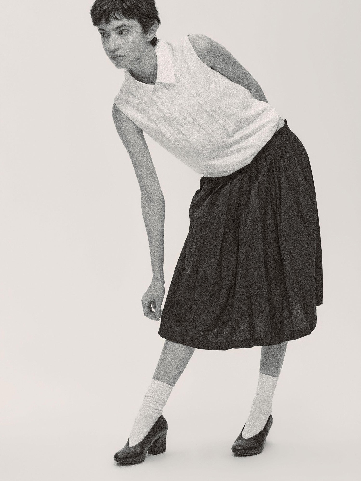 Northbutsouth Classic Pleated Skirt With Lace Waistband