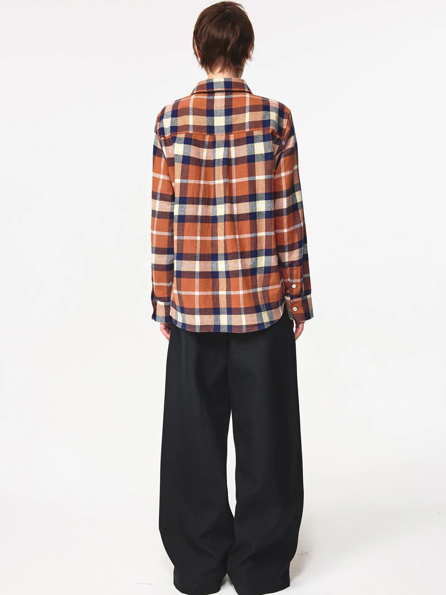 Classic Retro Checkered Loose Fit Hemp Shirt Jacket