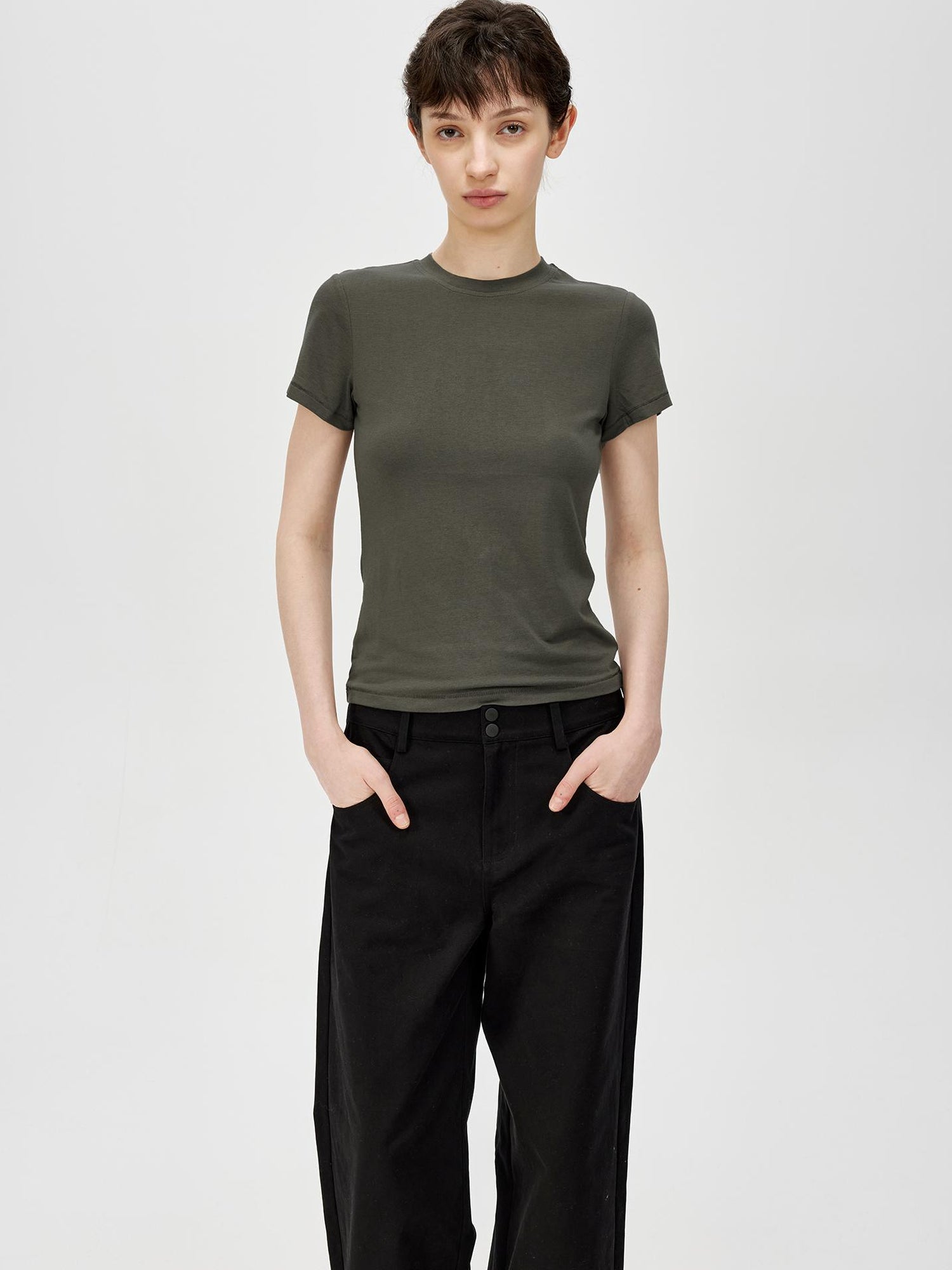 Northbutsouth Classic Round Neck Slim Fit Multi Color Basic T-shirt