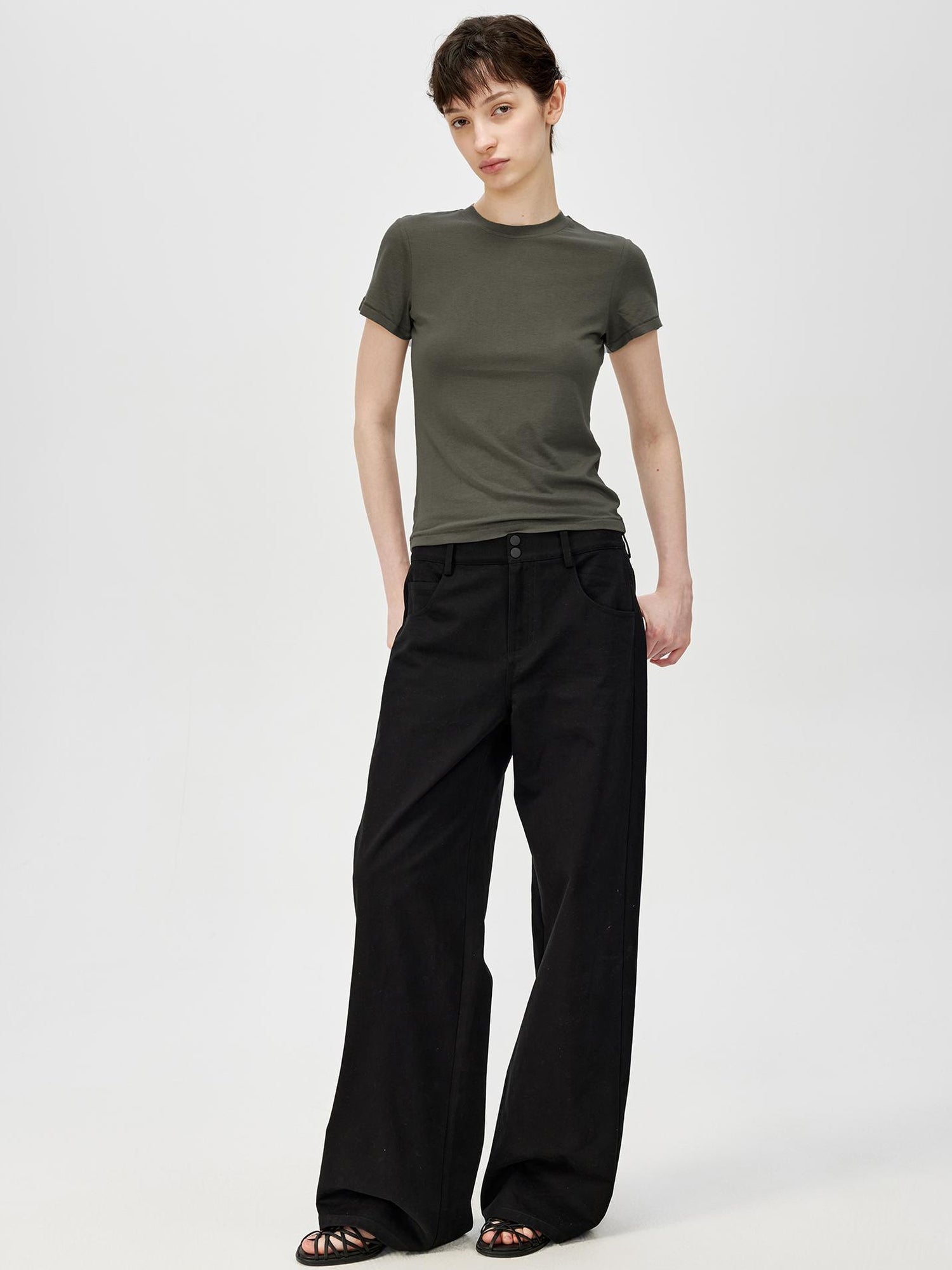 Northbutsouth Classic Round Neck Slim Fit Multi Color Basic T-shirt