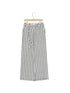 Classic Striped Hemp Tencel Drawstring Waist Resort Trousers