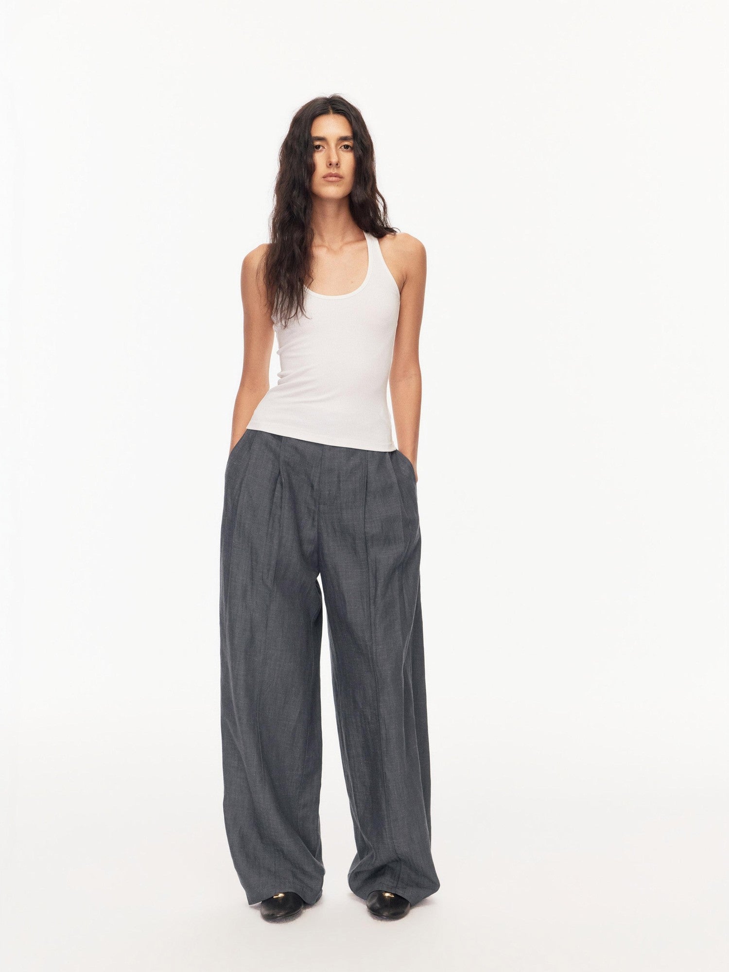 Northbutsouth Classic Three Color Ribbed Racerback Slimming Women&